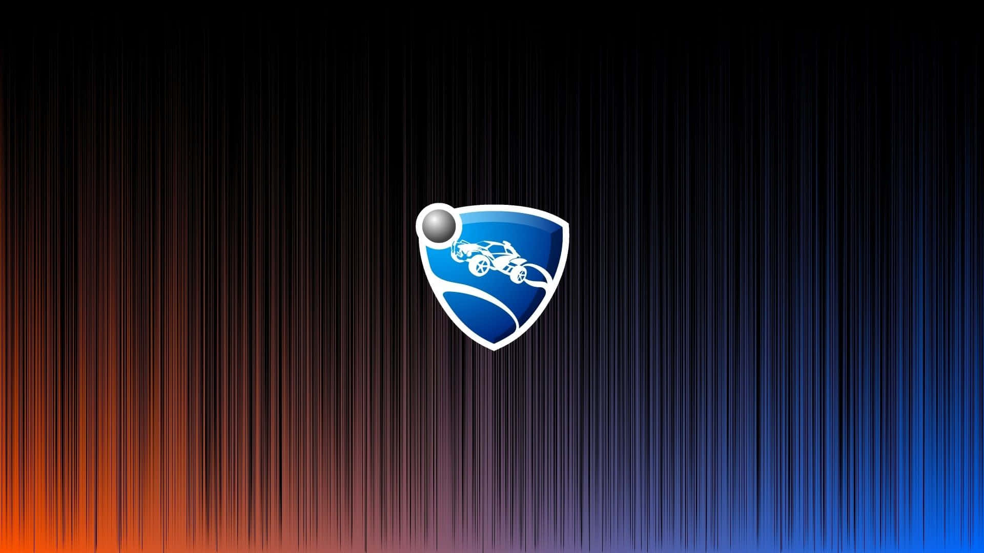 Rocket League Desktop, blue shield logo, white racing car, Full HD Desktop Wallpaper