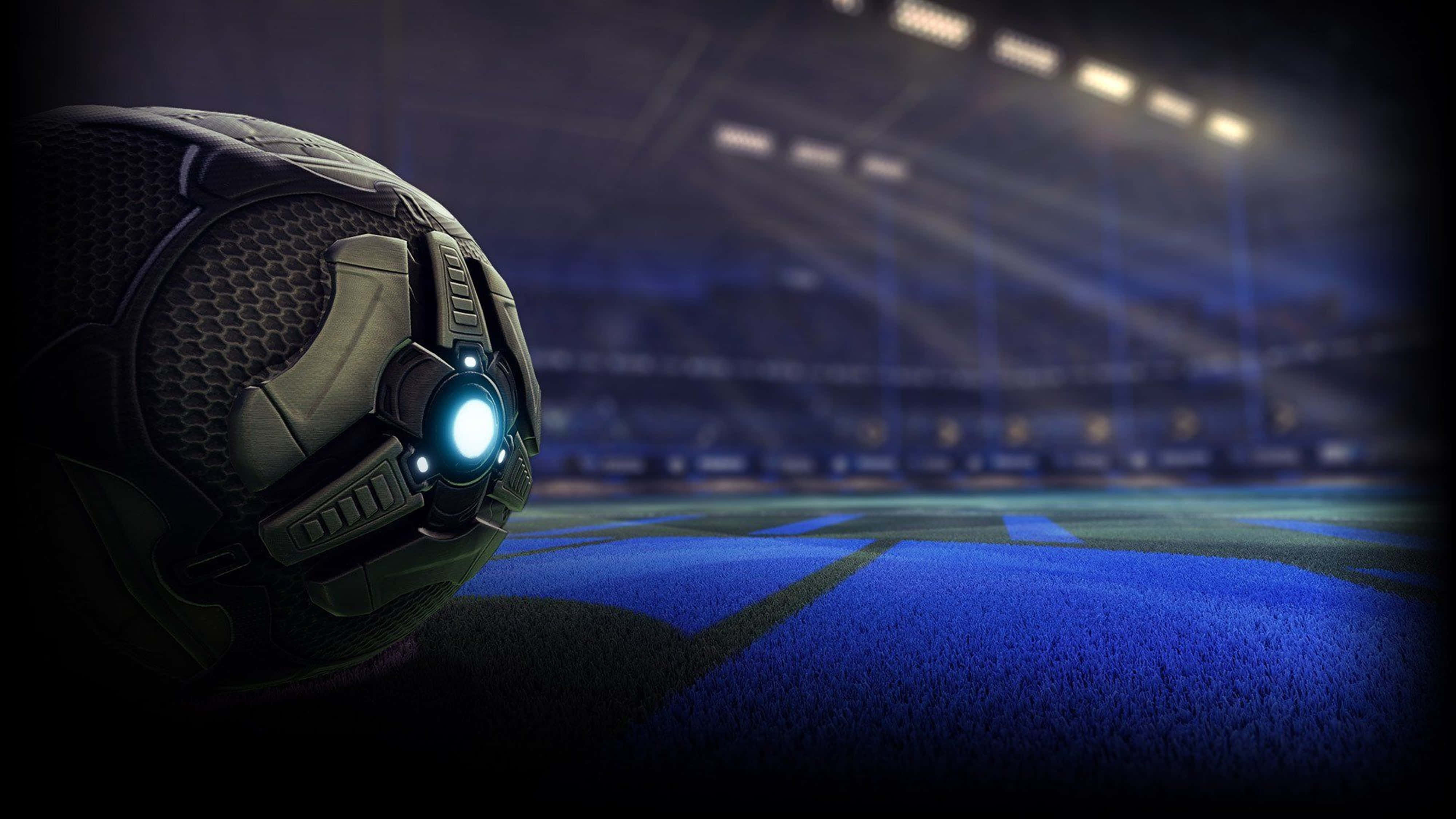 Rocket League, 4K, glowing soccer ball, 4K Desktop Wallpaper