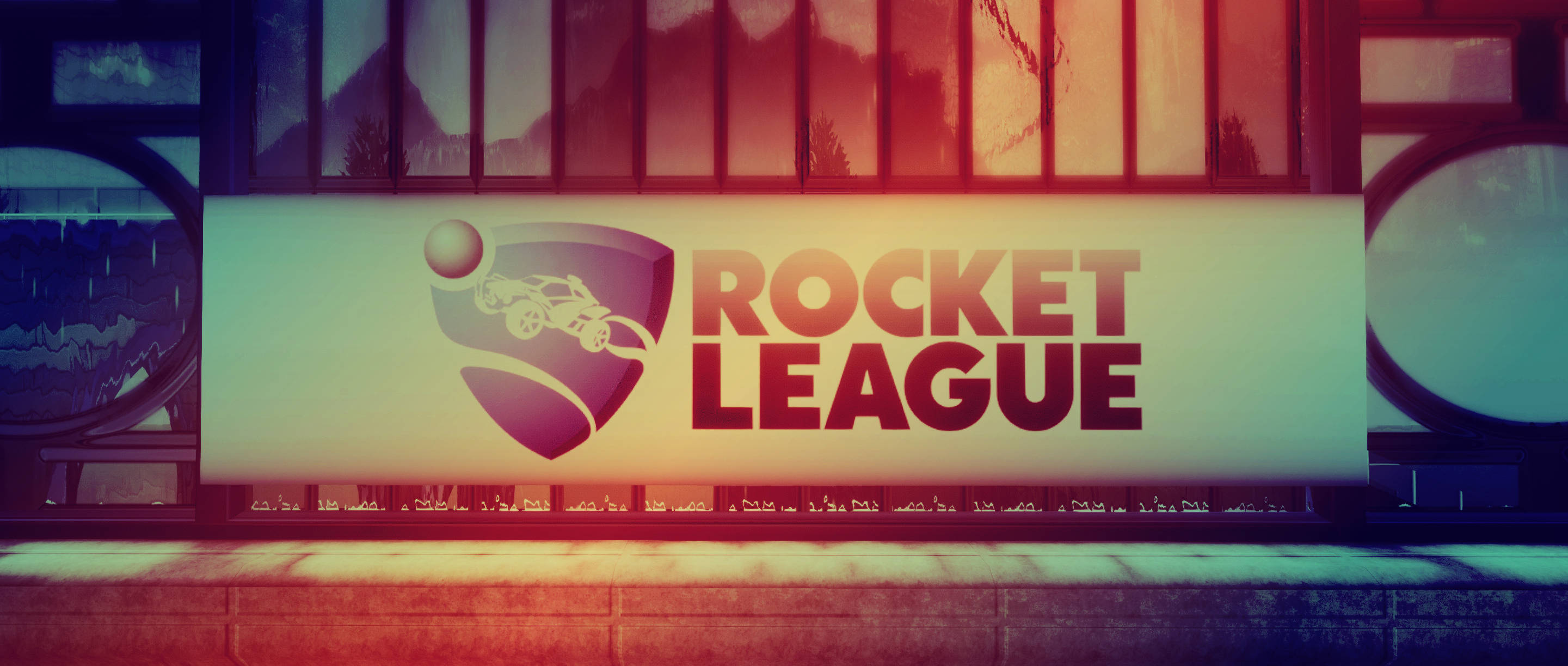 Rocket League, sunset, banner, 2K Desktop Wallpaper