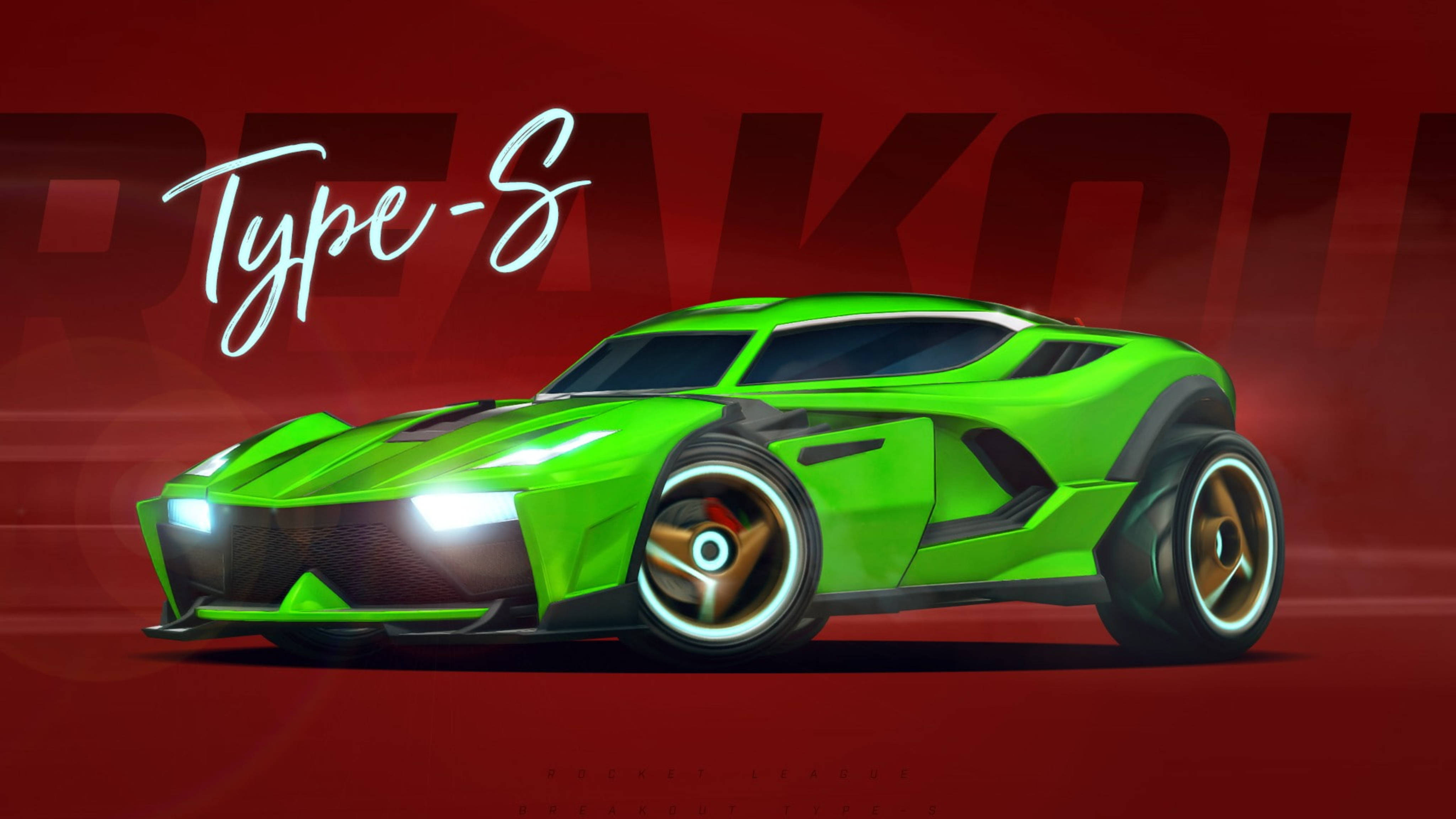 Rocket League HD, green breakout, futuristic sports car, 4K Desktop Wallpaper
