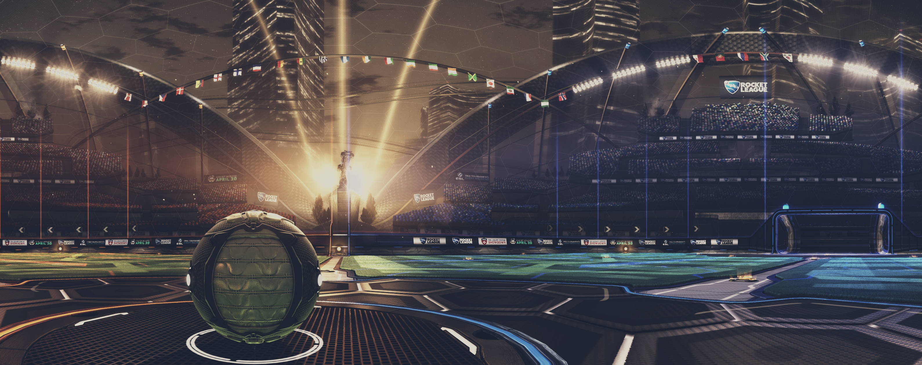 Rocket League, 2K Resolution, futuristic sports arena, 2K Desktop Wallpaper
