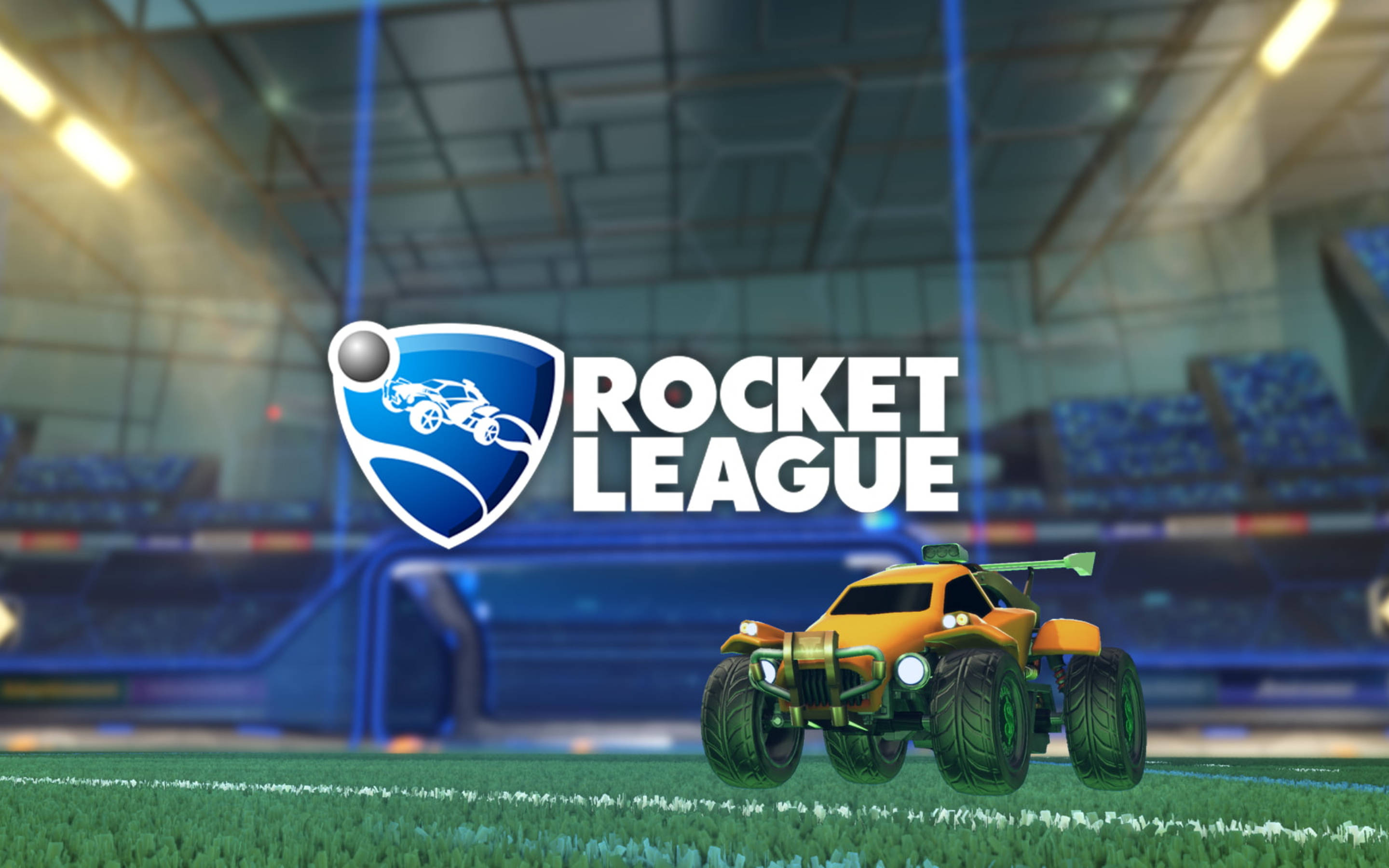 Rocket League, 2K, orange monster truck, 2K Desktop Wallpaper
