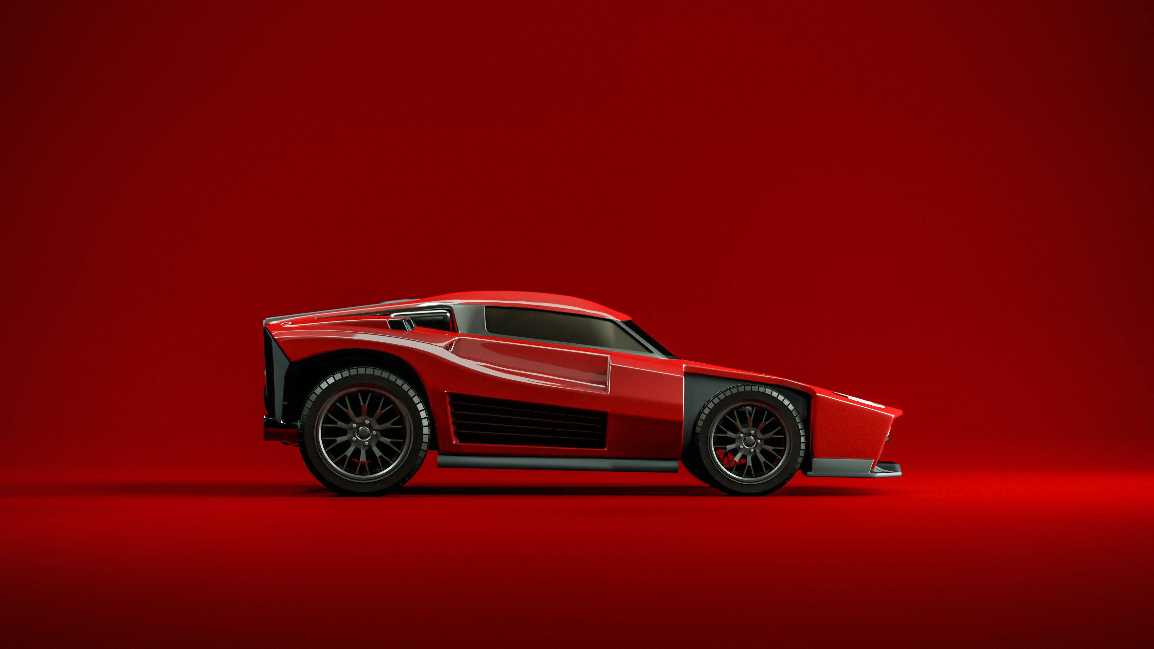 Red Rocket, Rocket League, sleek red futuristic sports car, 4K Desktop Wallpaper