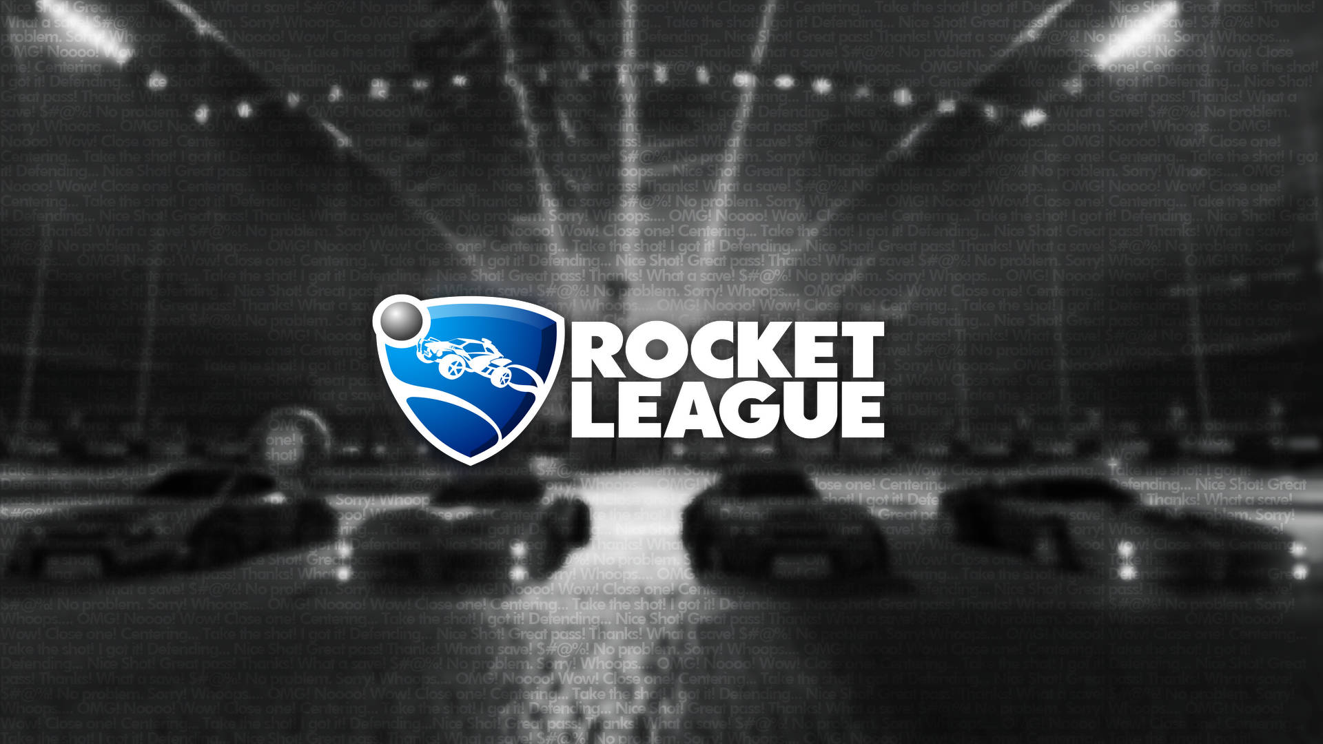 Rocket League, black and white, logo, Full HD Desktop Wallpaper