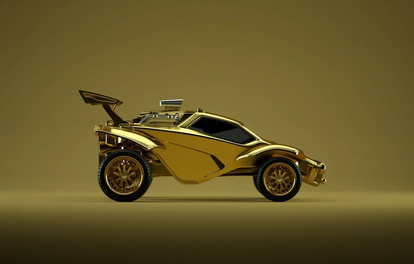 Rocket League, gleaming gold, futuristic off-road vehicle, HD Desktop Wallpaper