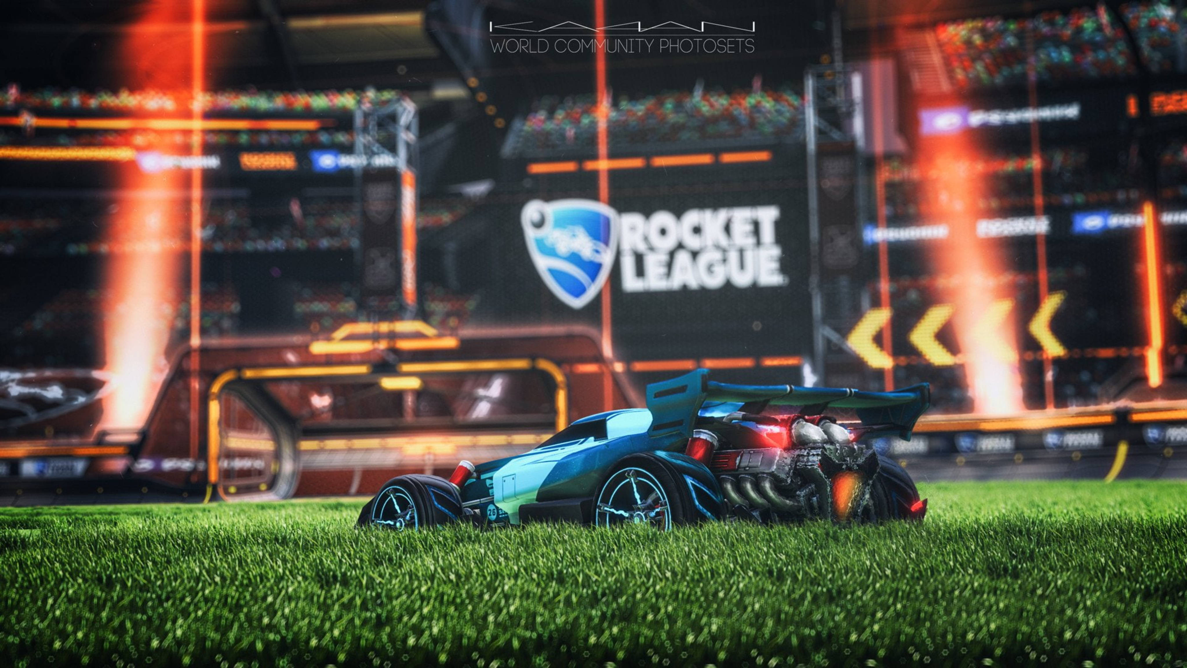 Rocket League, HD car, grass, 4K Desktop Wallpaper