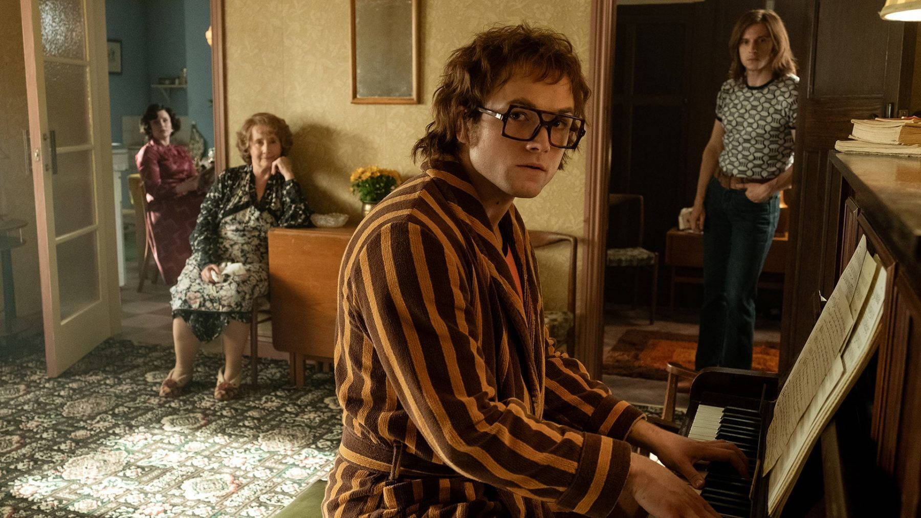 Rocketman, piano, livingroom, HD Desktop Wallpaper