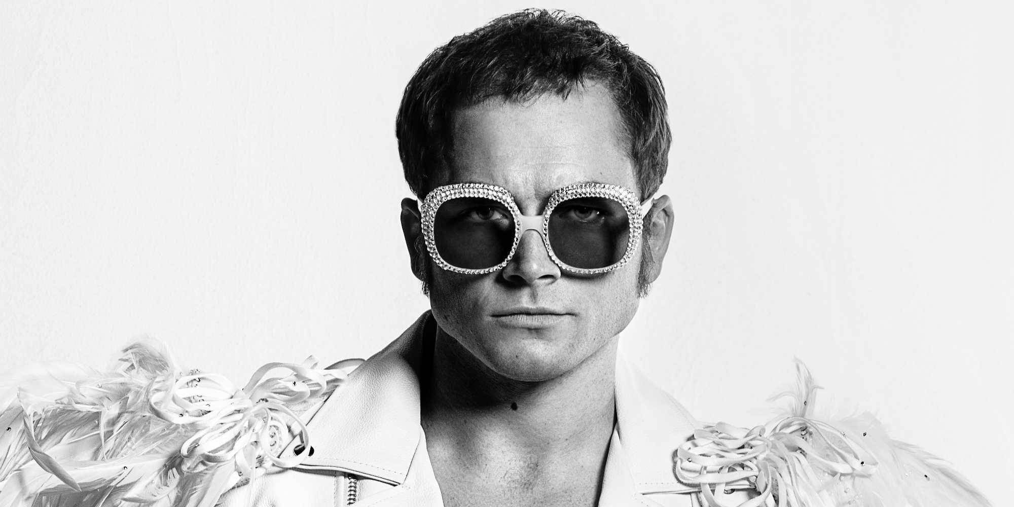 Rocketman, white feathered jacket, diamond-encrusted sunglasses, Full HD Desktop Wallpaper