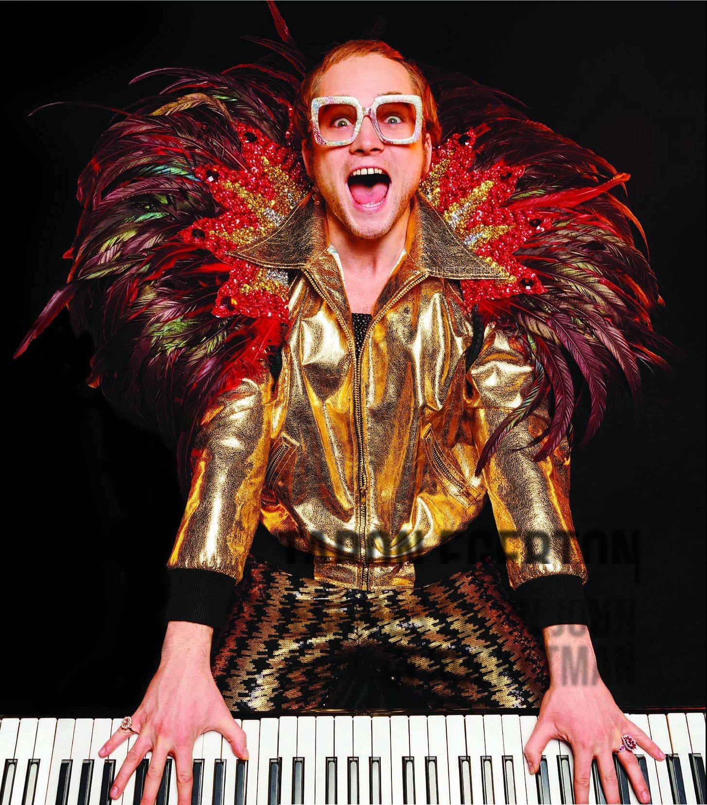 Rocketman, gold jacket, feathered wings, HD Phone Wallpaper