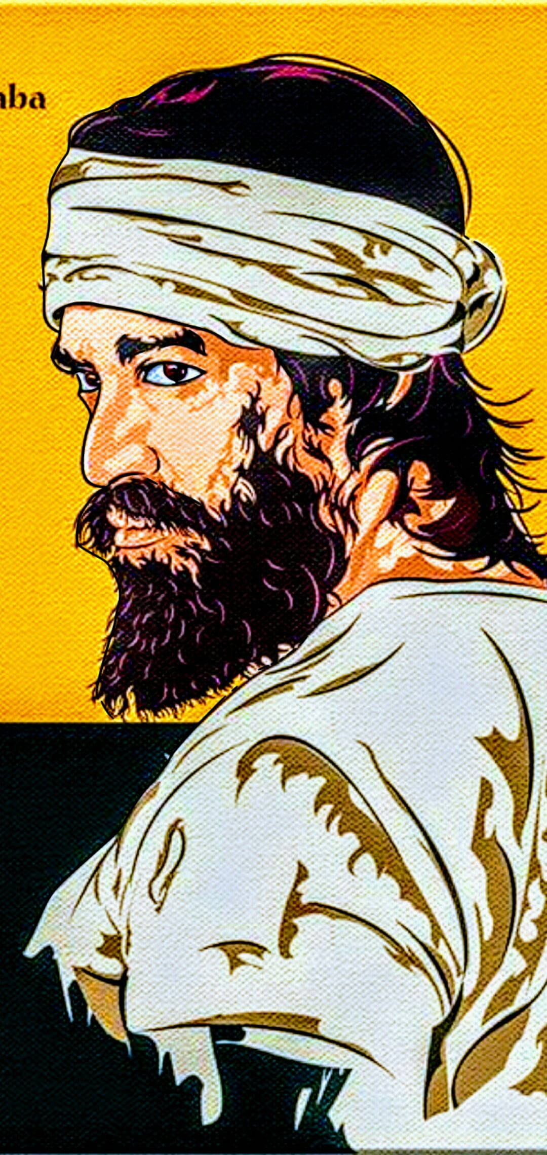 K.G.F. 1, Rocking Star Yash, white turban, Full HD Phone Wallpaper