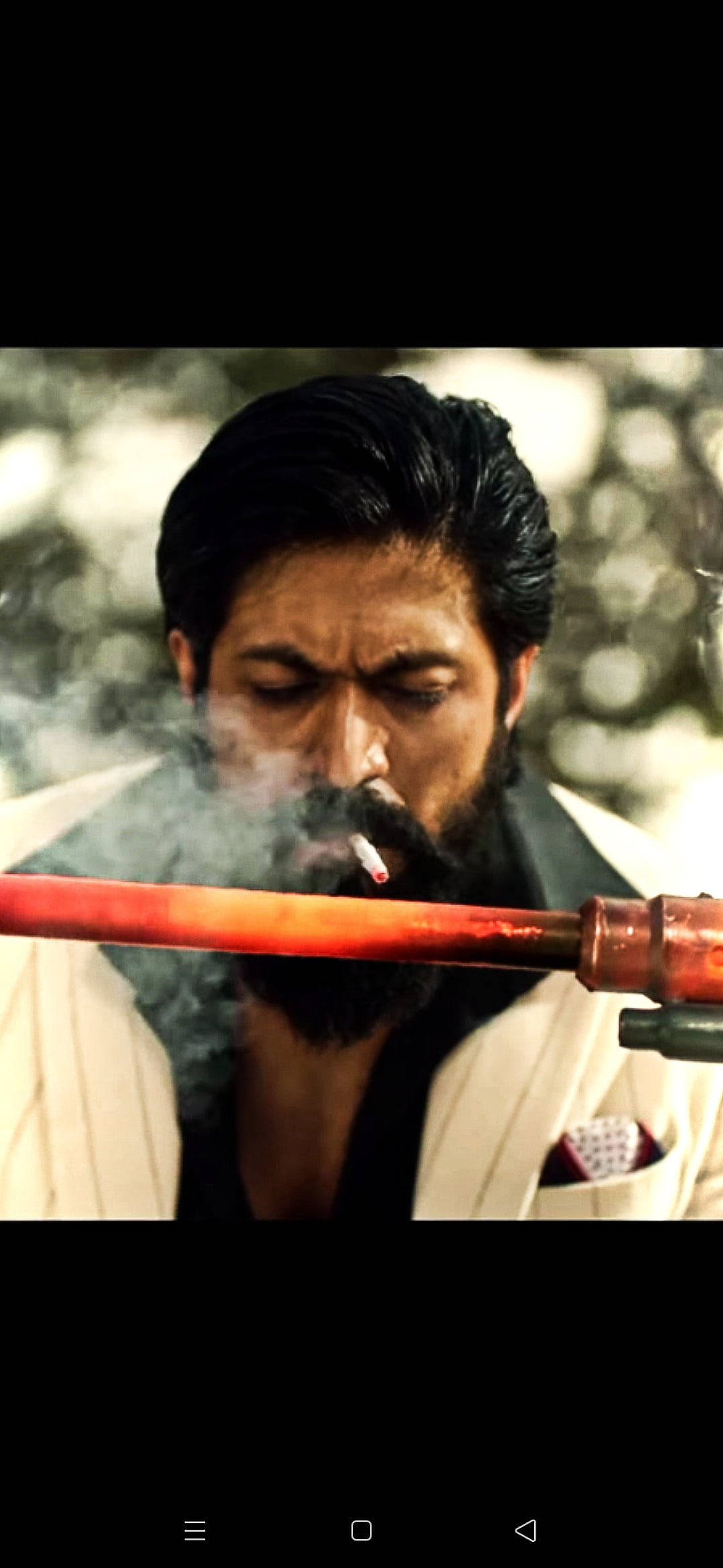 Rocking Star Yash, red pipe, beard, Full HD Phone Wallpaper