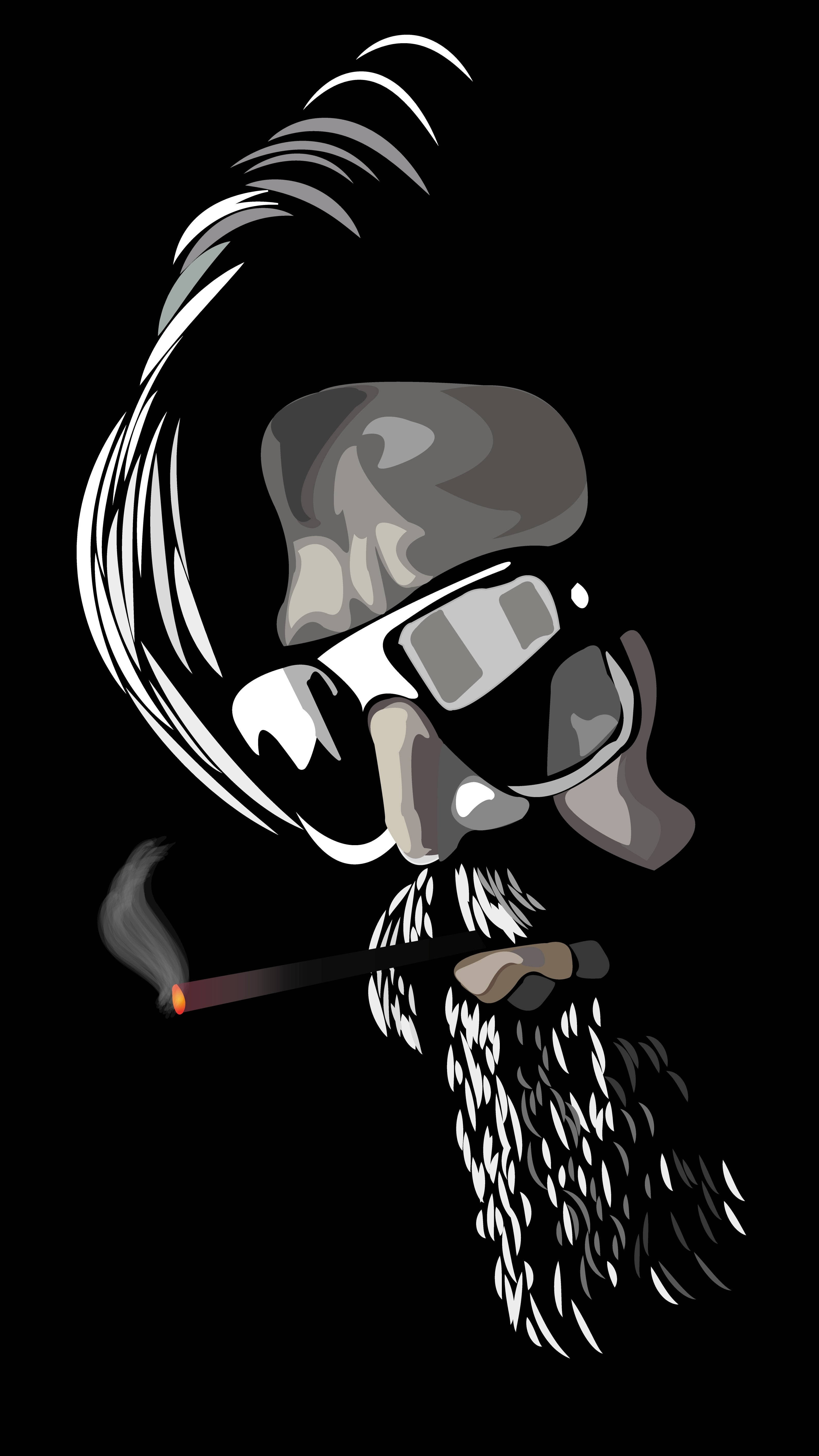Rocking Star Yash, skull, mohawk, 5K Phone Wallpaper