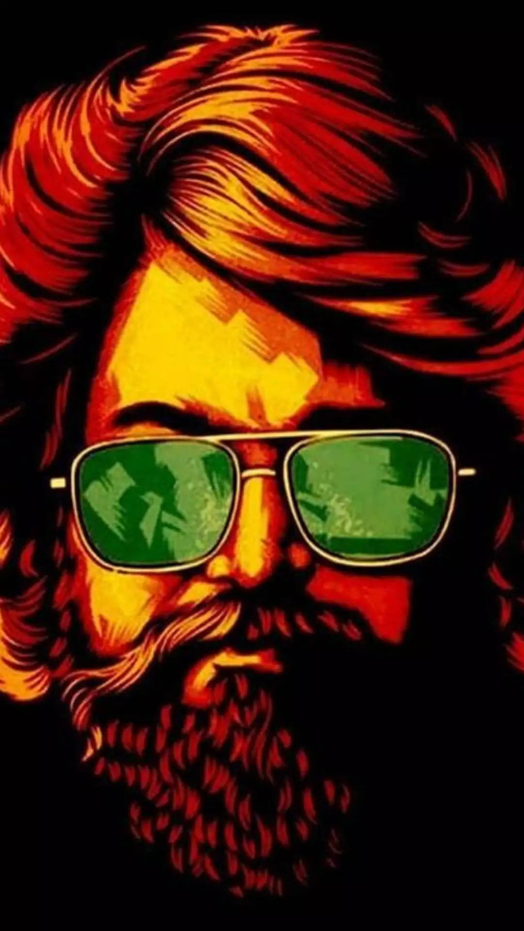 Rocking Star Yash, green sunglasses, bearded man, Full HD Phone Wallpaper