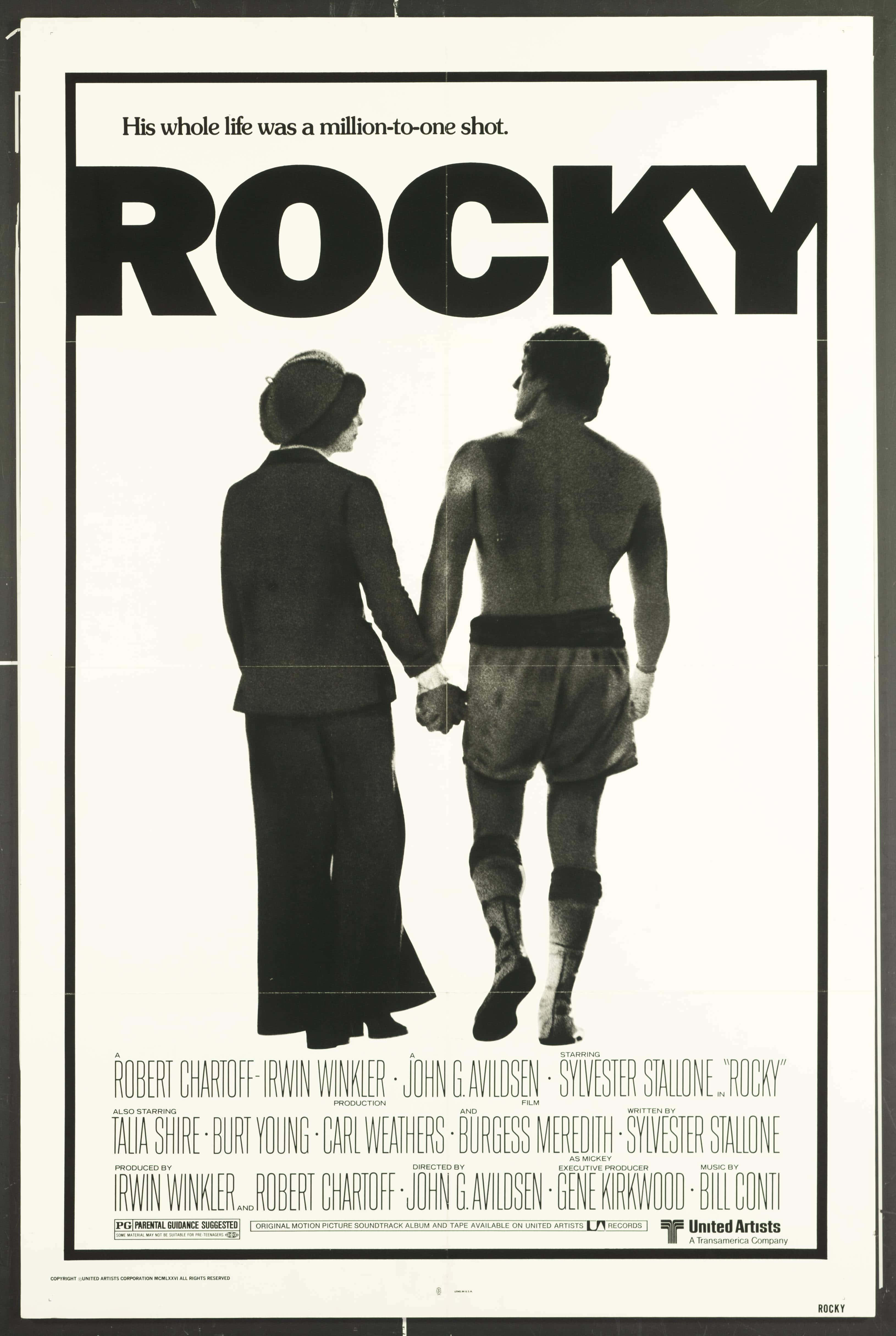 Rocky Balboa, movie poster, black and white, 4K Phone Wallpaper