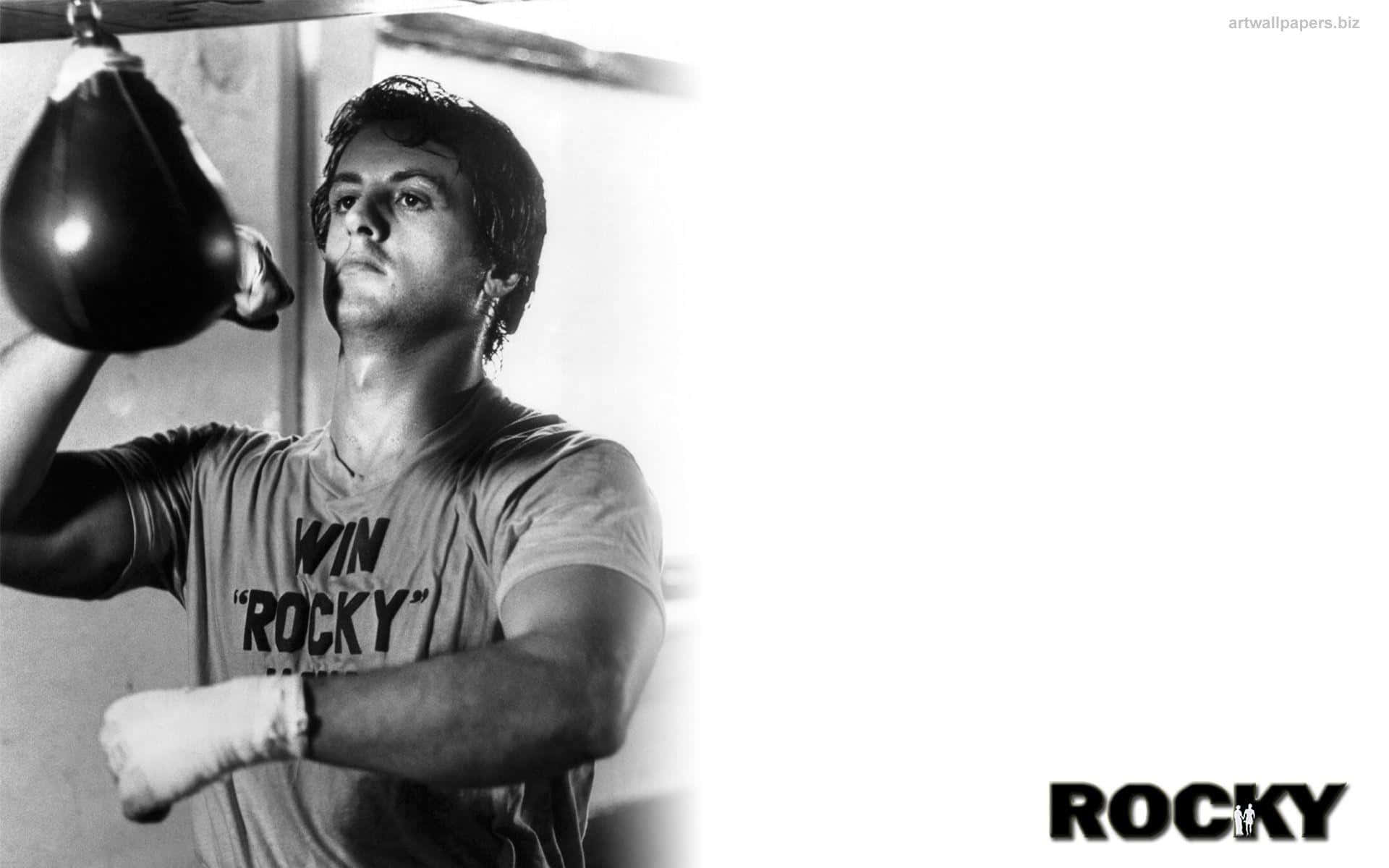 Rocky Balboa, heavy bag, gritty gym, Full HD Desktop Wallpaper