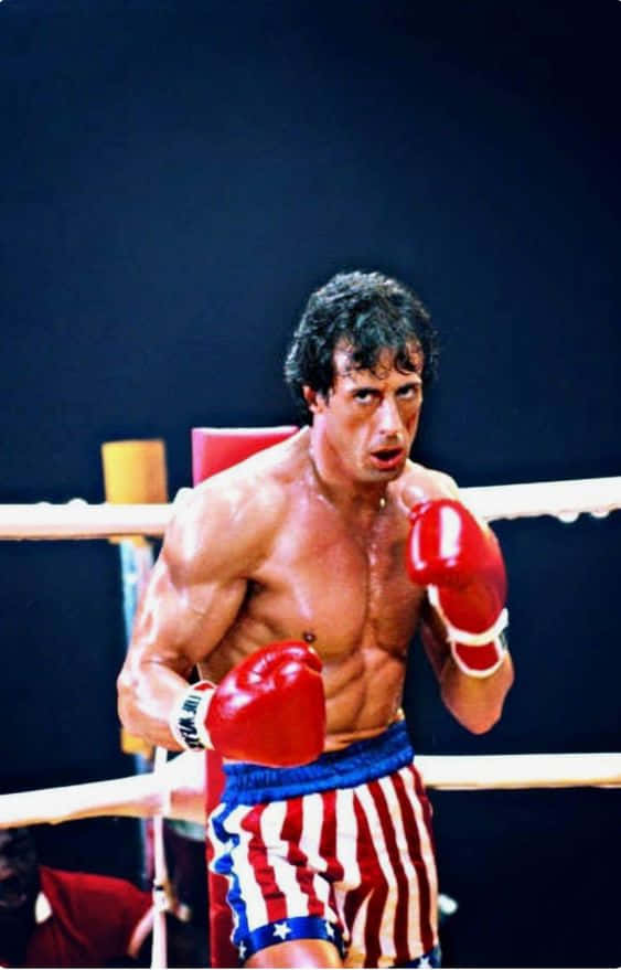 Rocky Balboa, boxing ring, red gloves, SD Phone Wallpaper