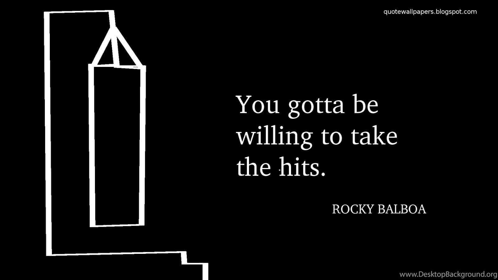Rocky Balboa, You gotta be willing to take the hits, pencil, HD Desktop Wallpaper
