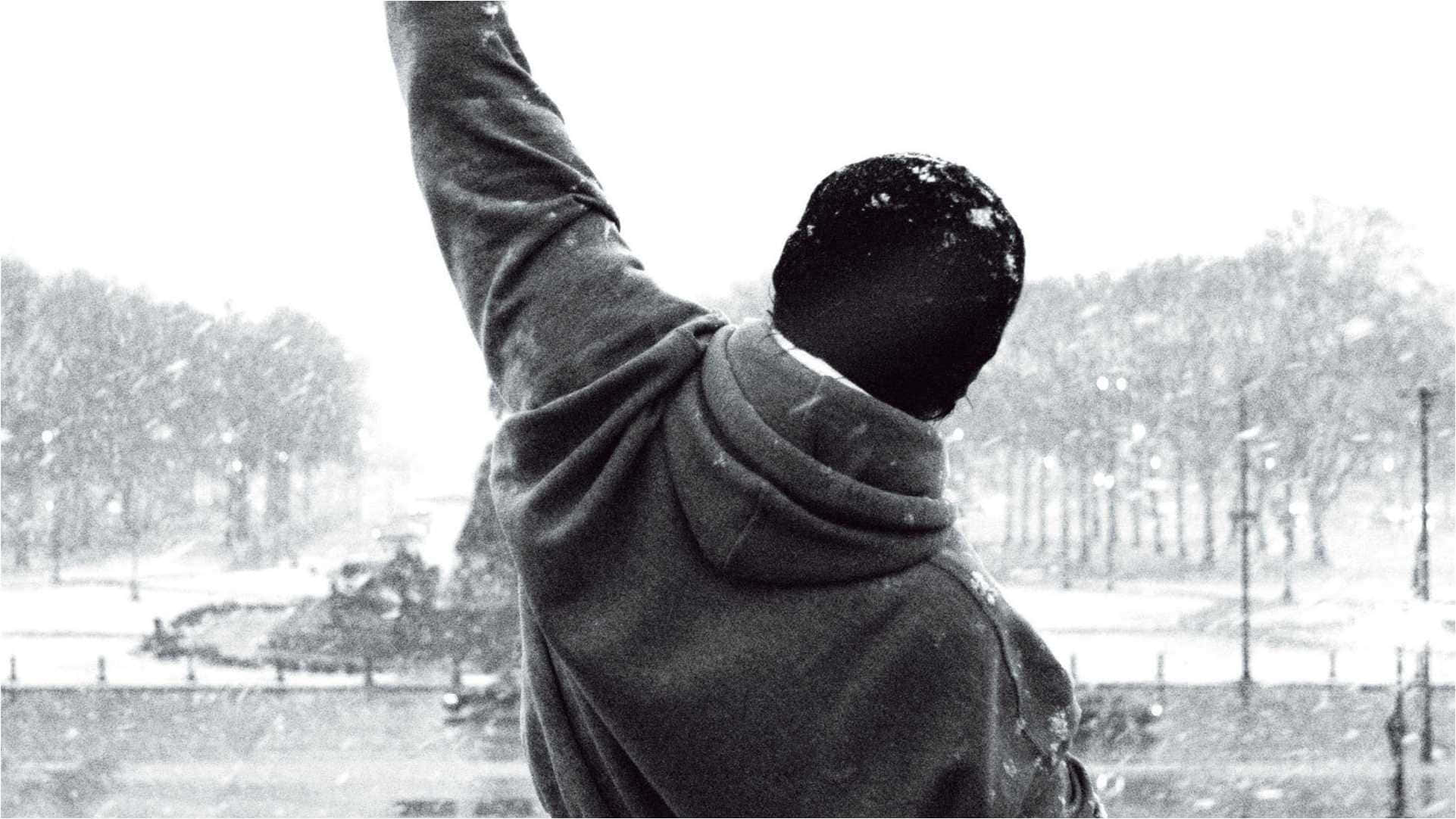 Rocky Balboa, snowy park, bare trees, Full HD Desktop Wallpaper