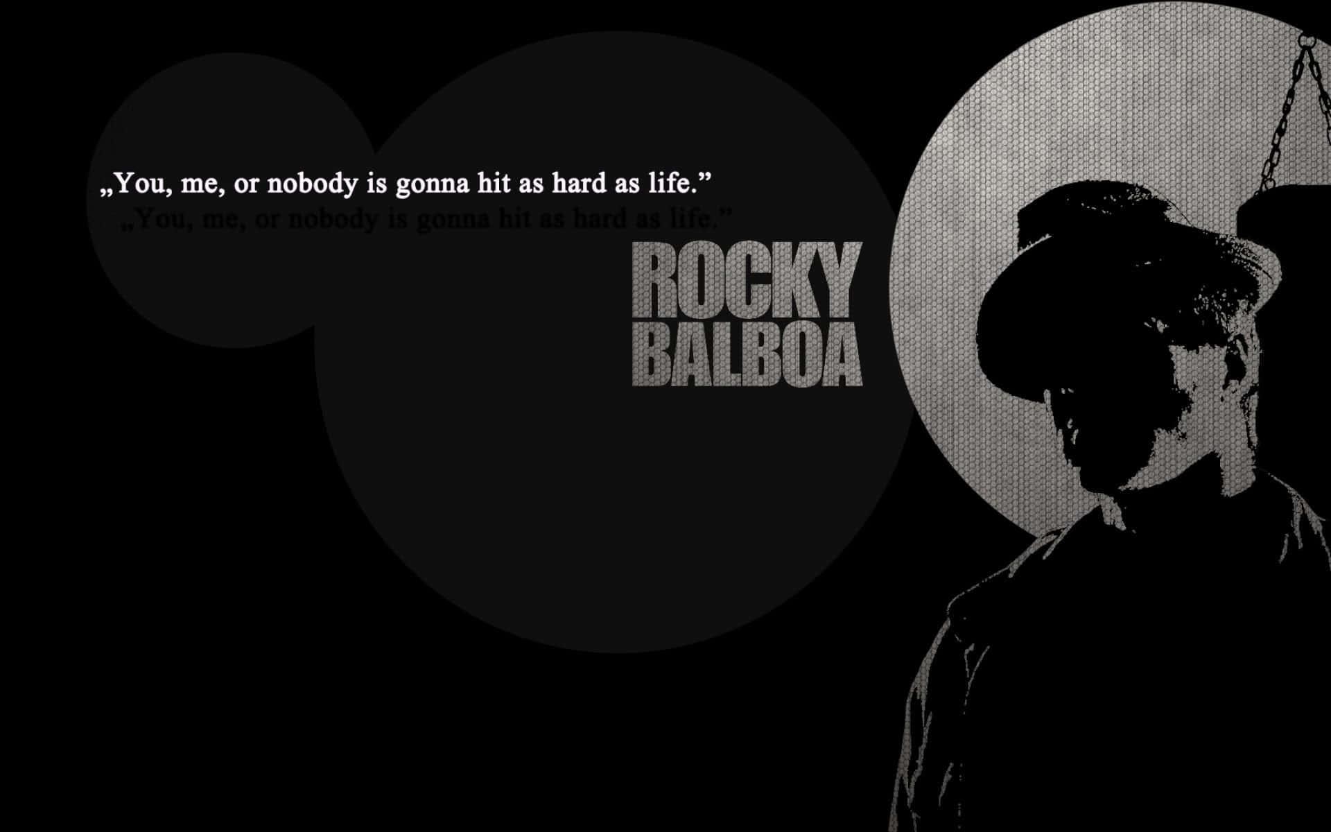 Rocky Balboa, silhouette, textured circle, Full HD Desktop Wallpaper