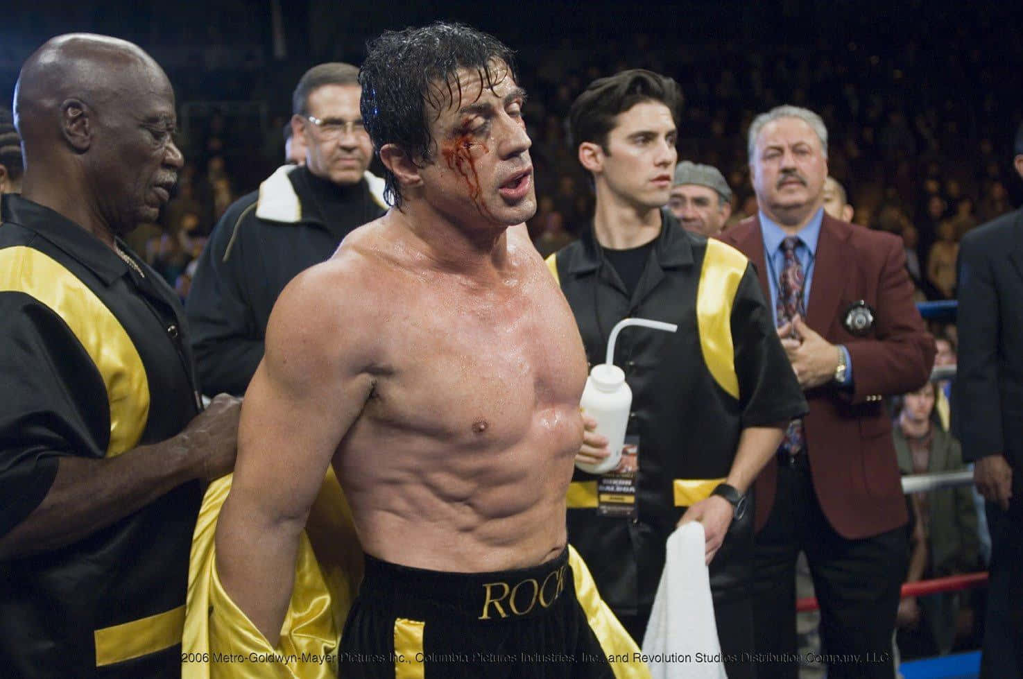Rocky Balboa, ring, arena lights, HD Desktop Wallpaper