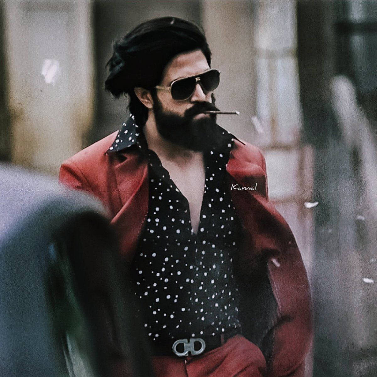 Rocky Bhai, red jacket, polka-dot shirt, SD Desktop Wallpaper