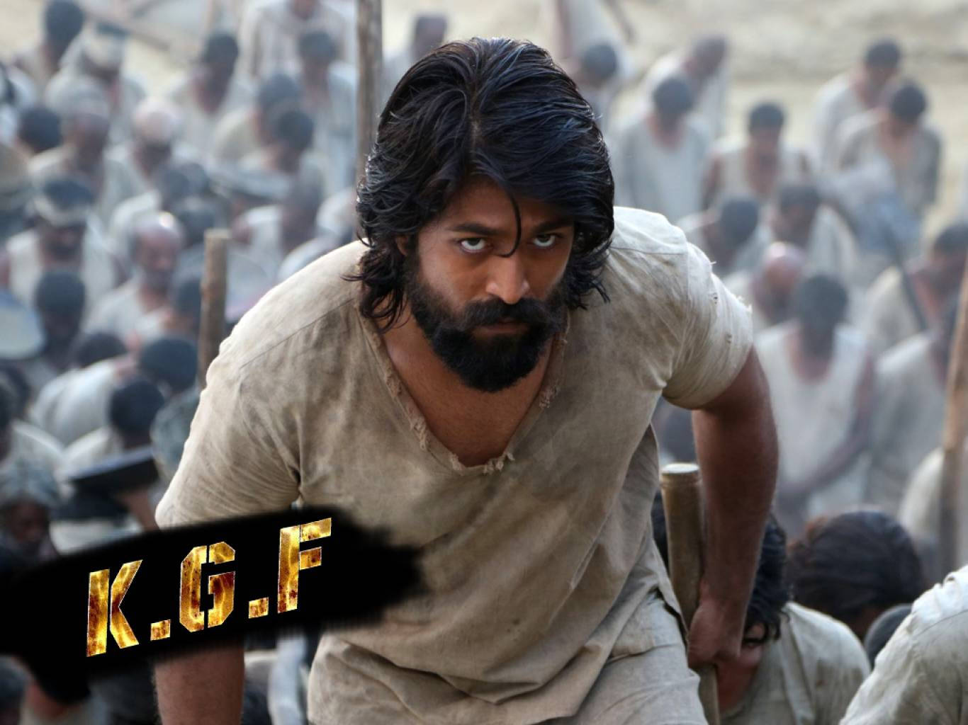 Rocky Bhai, grubby look, beard, HD Desktop Wallpaper