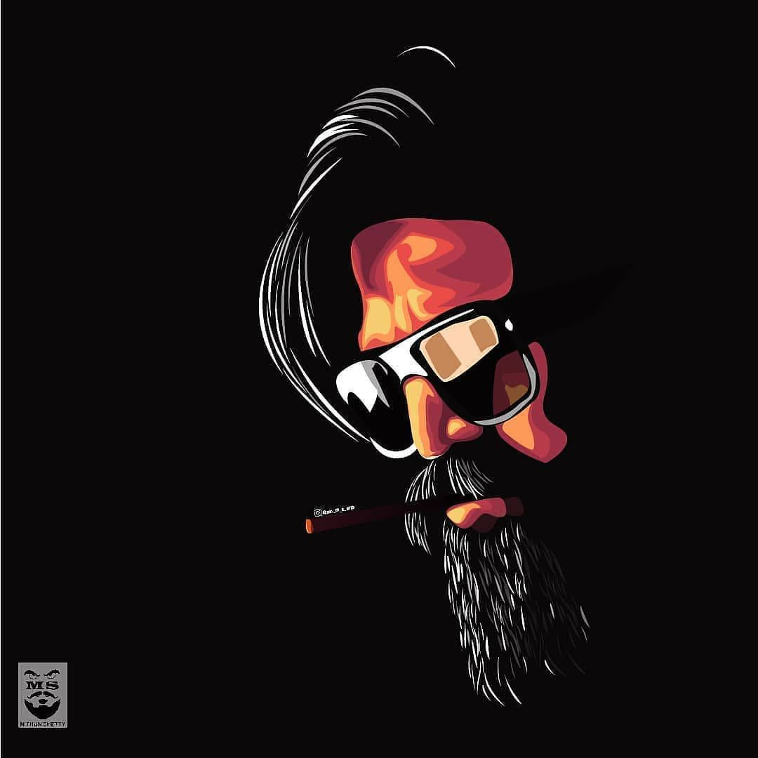 Rocky Bhai, sunglasses, fiery red hat, SD Desktop Wallpaper