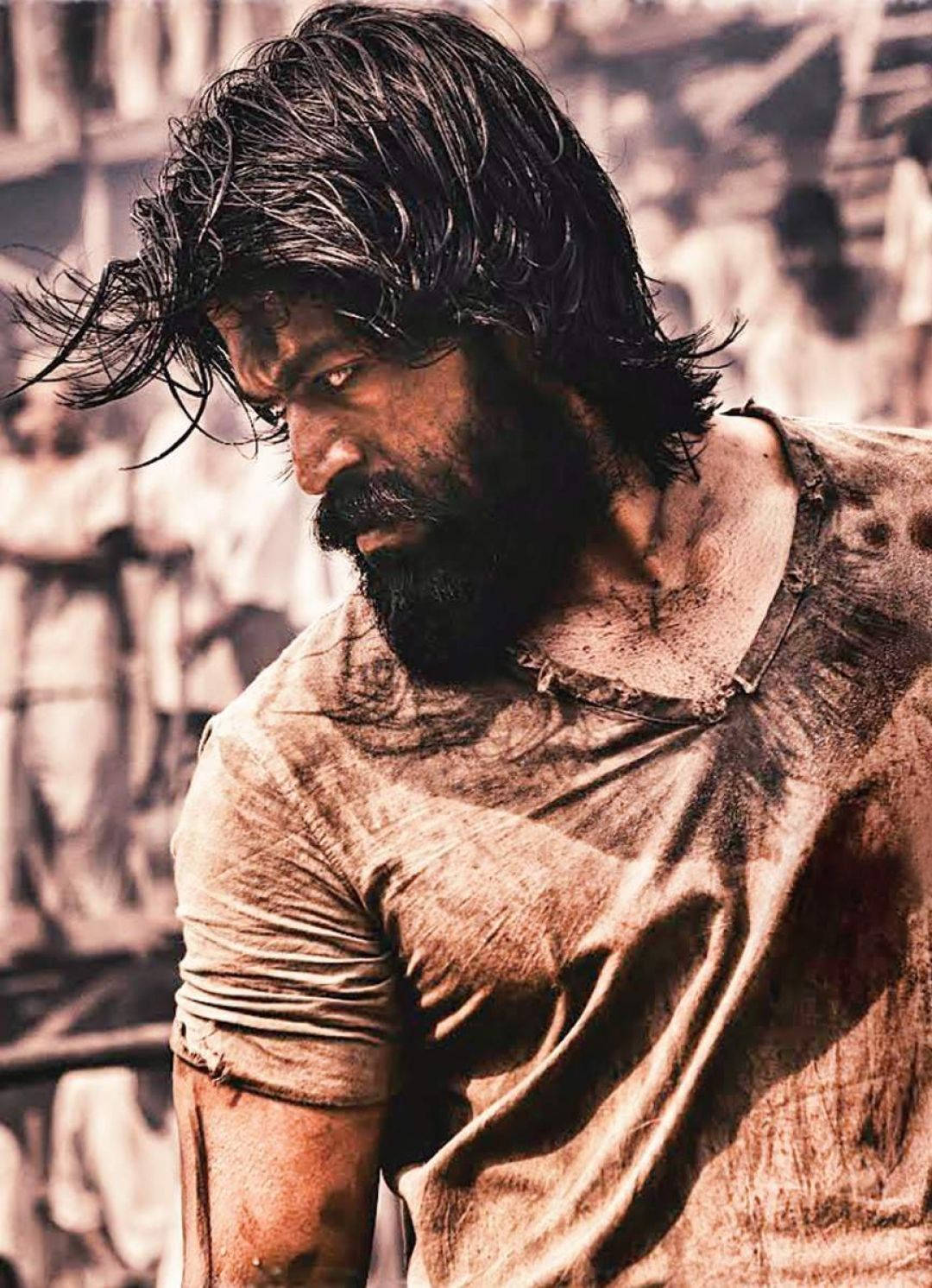 Rocky Bhai, beard, intense eyes, HD Phone Wallpaper