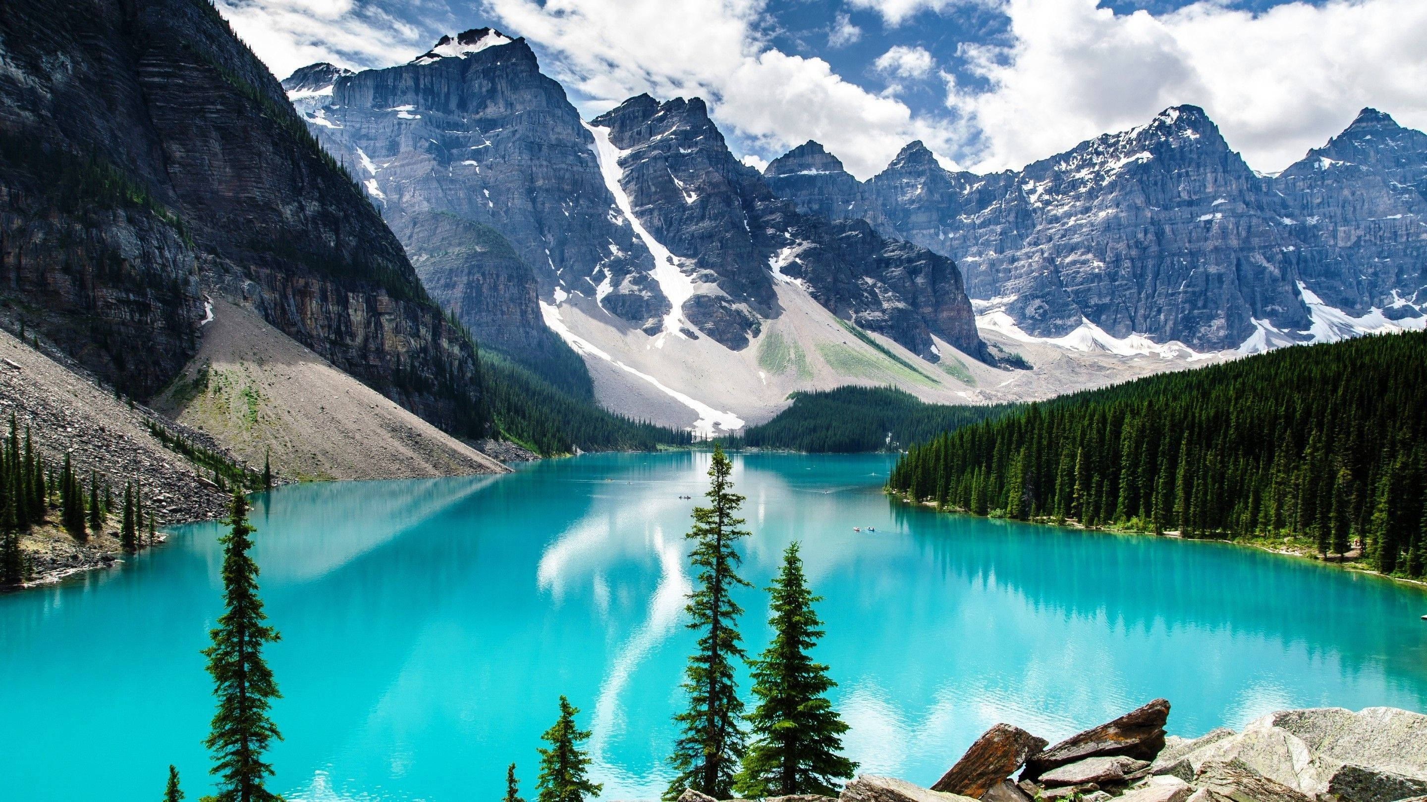 Rocky Mountain National Park, turquoise lake, snow-capped mountains, 2K Desktop Wallpaper