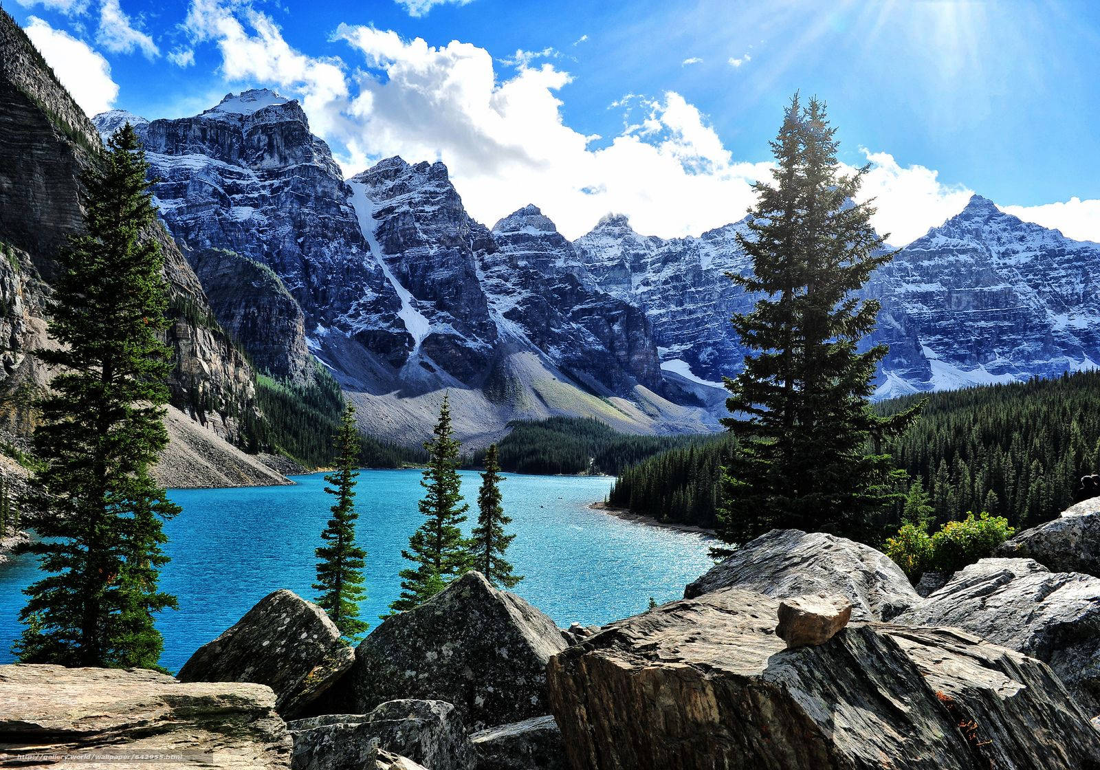 Rocky Mountain National Park, alpine lake, turquoise waters, HD Desktop Wallpaper