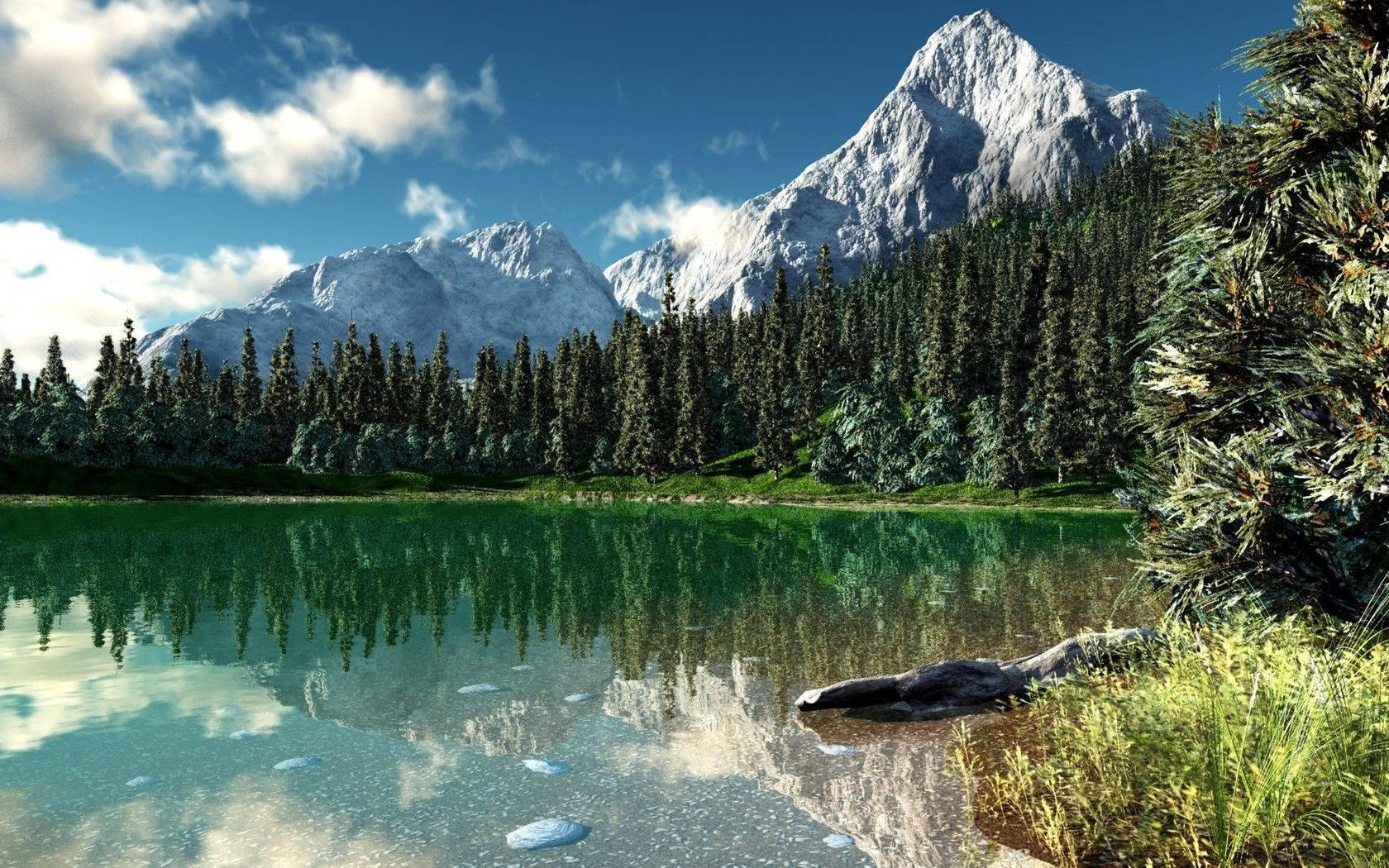 Rocky Mountain National Park, lake, snow-capped peaks, HD Desktop Wallpaper