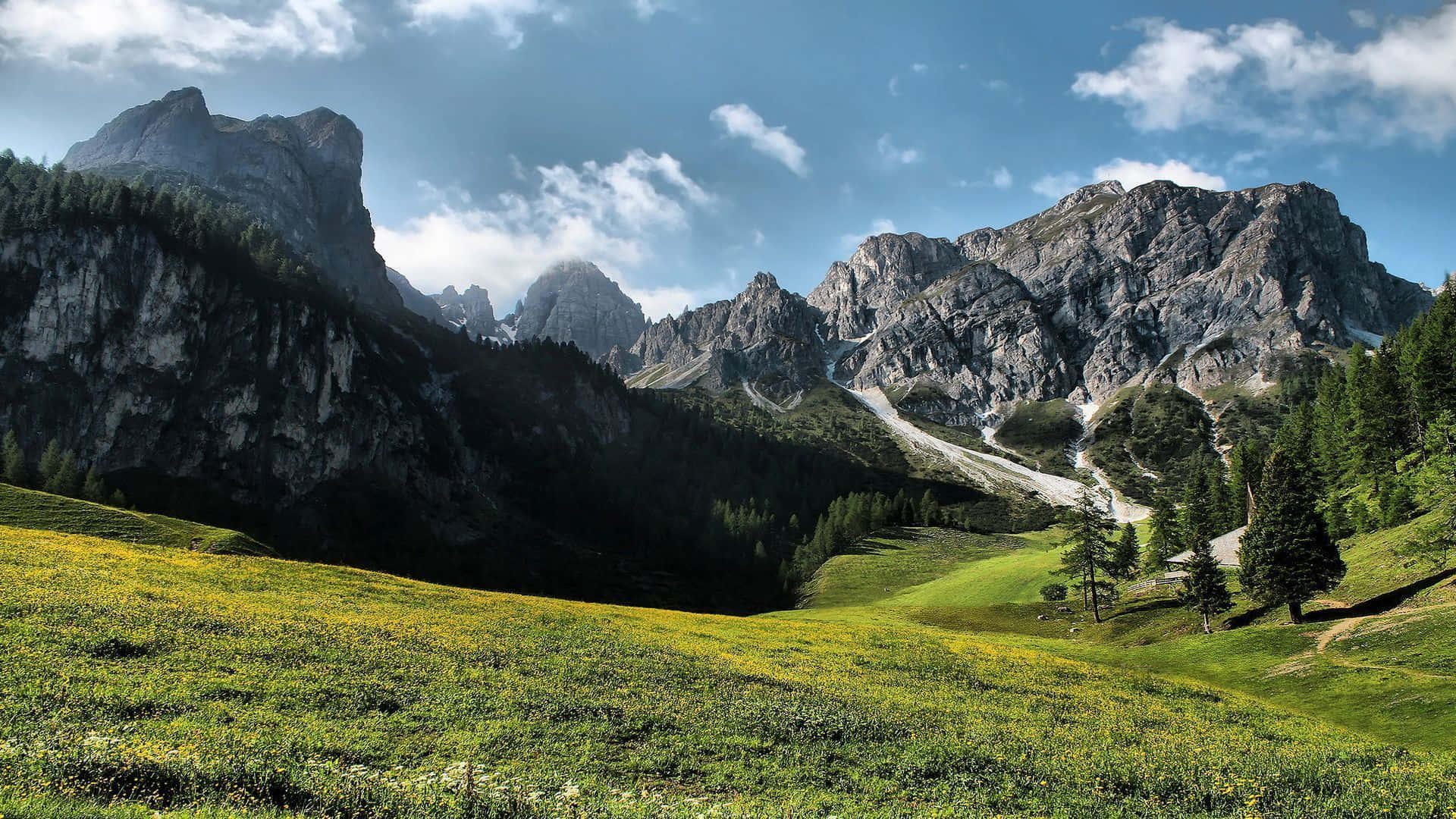 Rocky Mountains, valley, nature landscape, Full HD Desktop Wallpaper