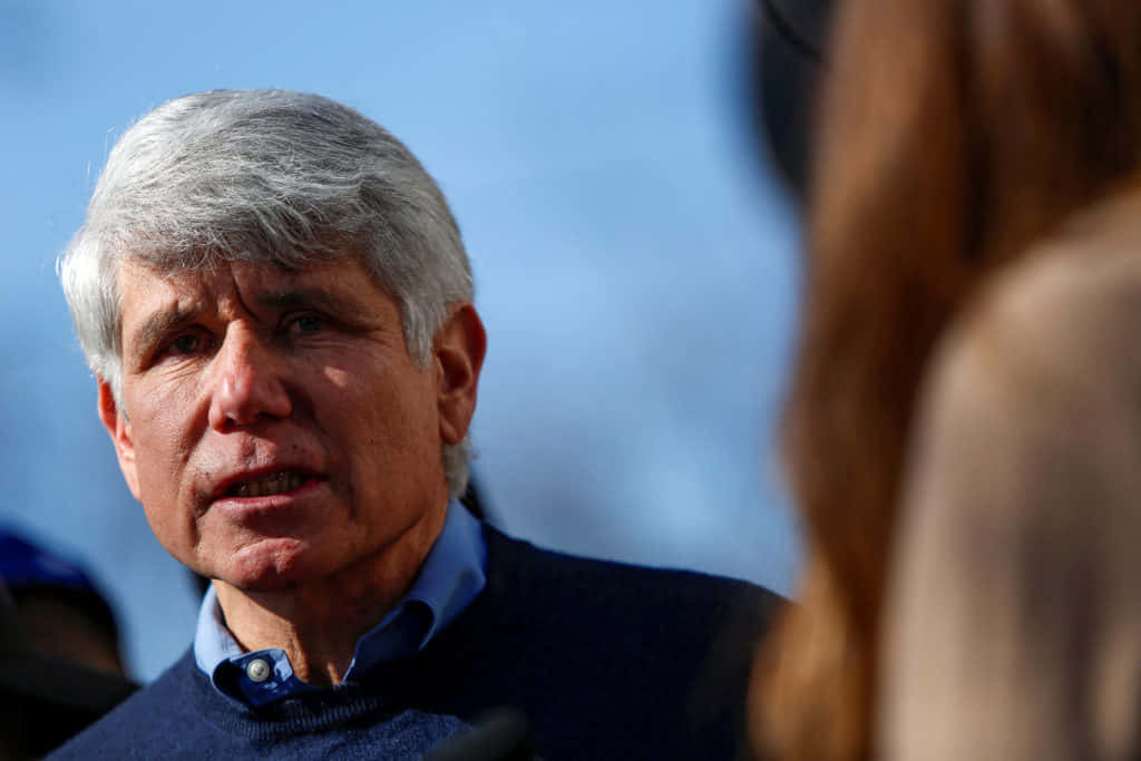 Rod Blagojevich, blue sweater, gray-haired man, SD Desktop Wallpaper