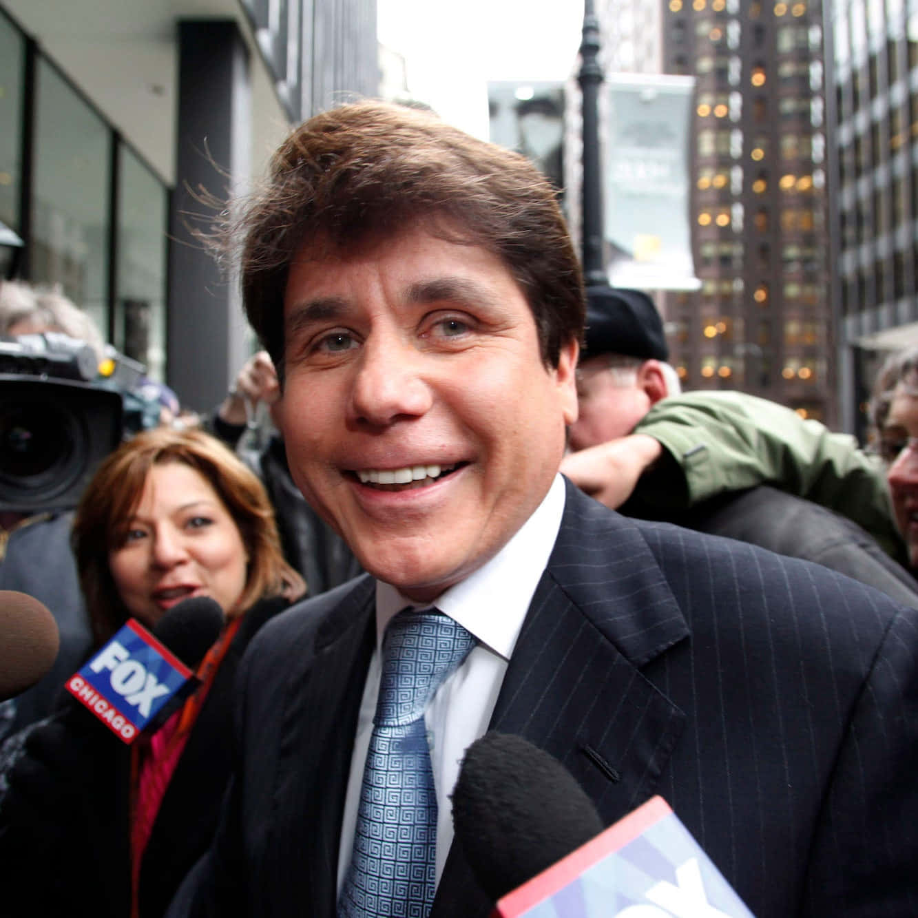 Rod Blagojevich, pinstripe suit, patterned tie, HD Desktop Wallpaper