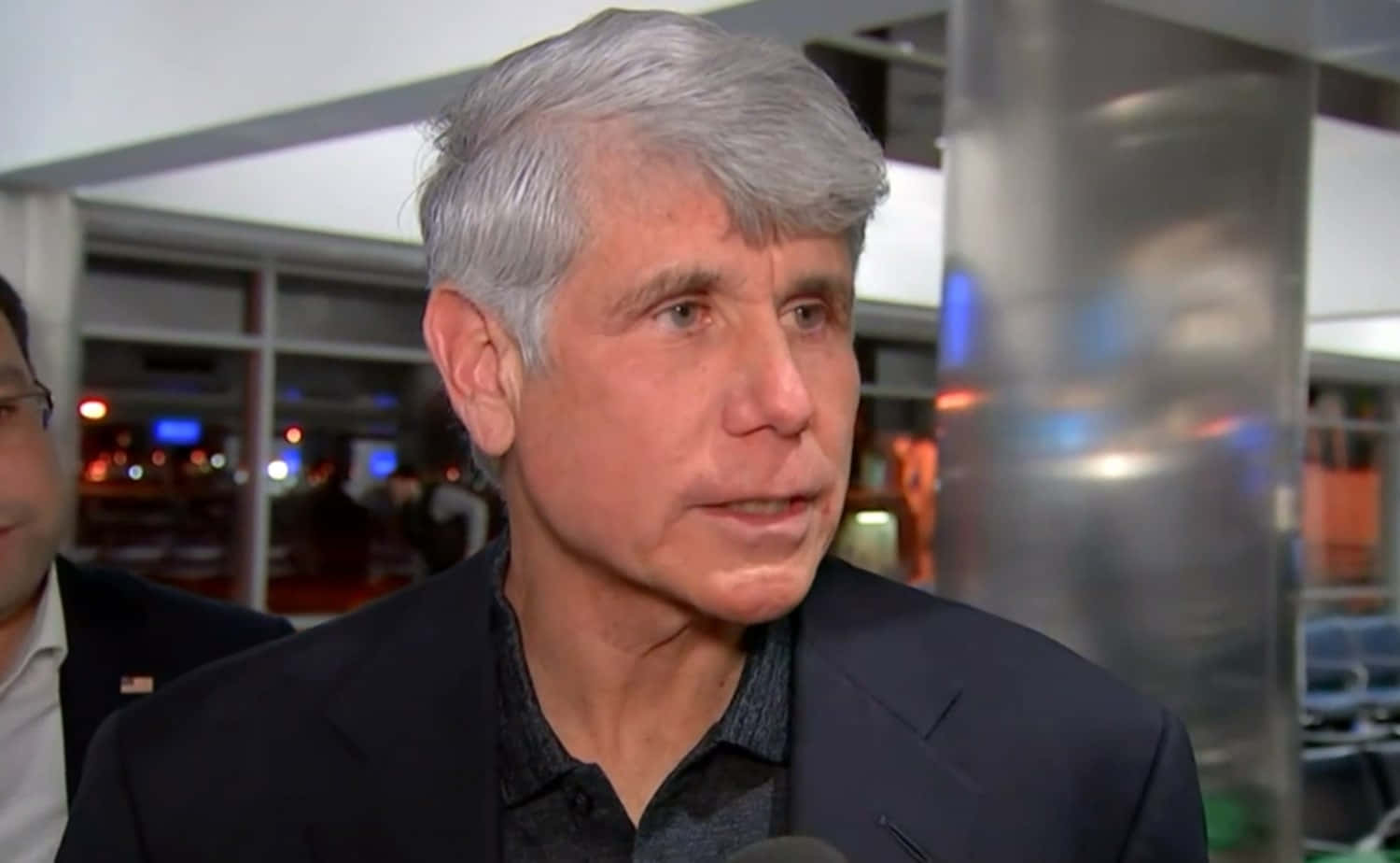 Rod Blagojevich, dark suit, microphone, HD Desktop Wallpaper