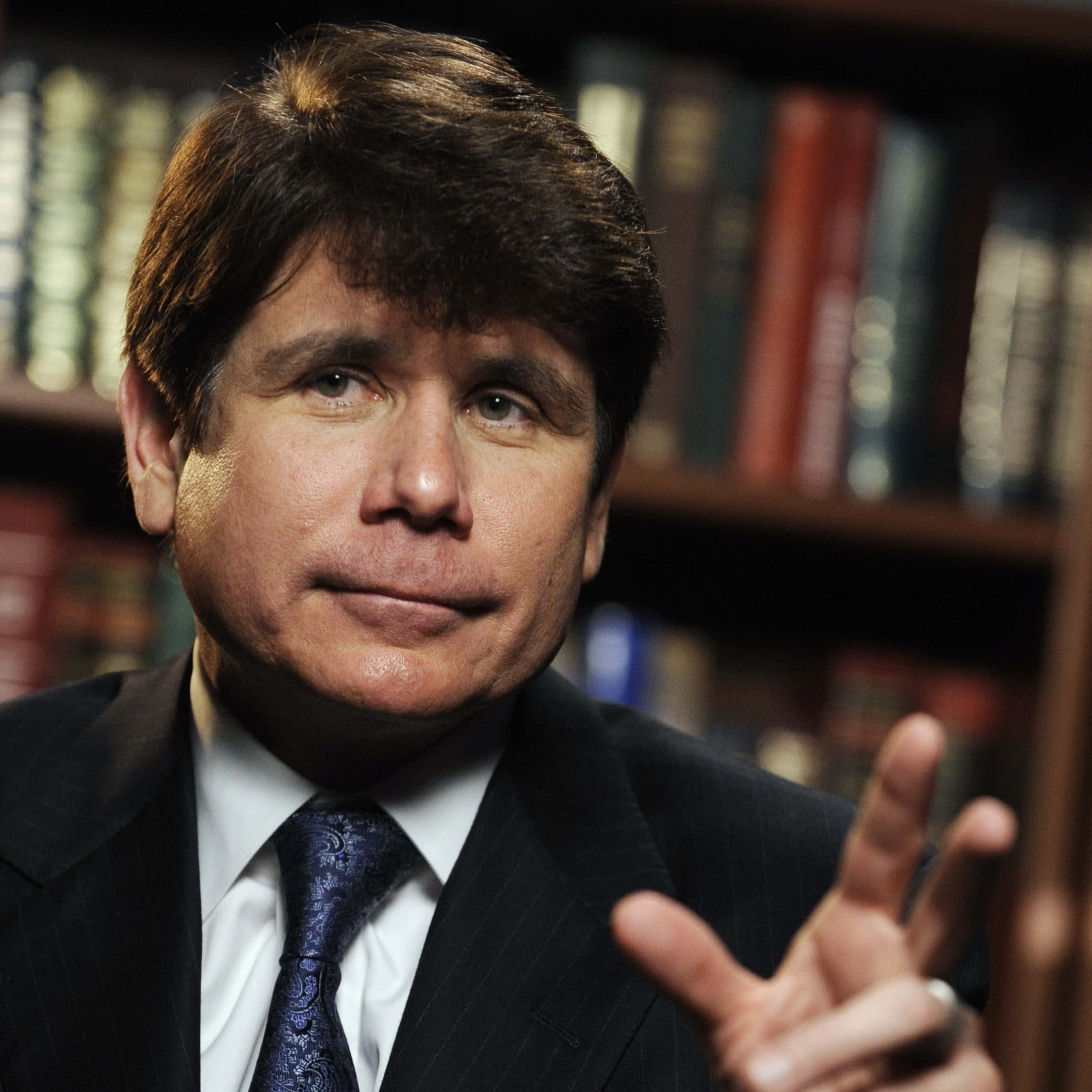 Rod Blagojevich, dark suit, patterned tie, Full HD Desktop Wallpaper