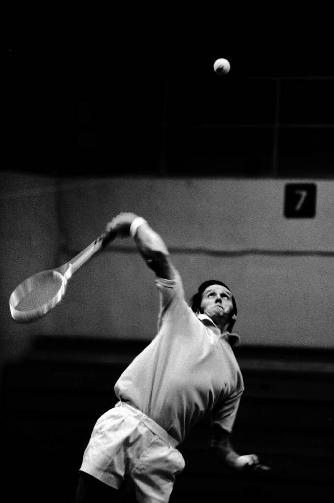 Rod Laver, black and white photo, tennis player, SD Phone Wallpaper