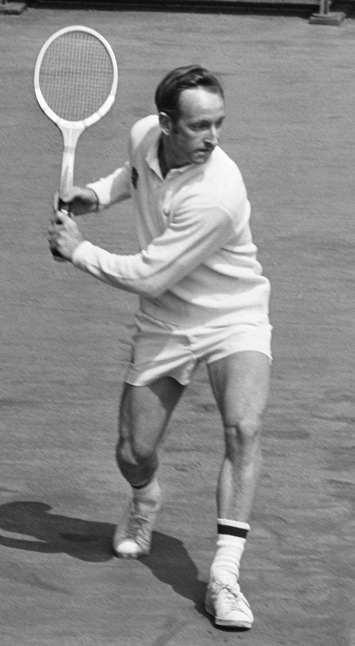 Rod Laver, 1969 Amsterdam Pro, clay court, Full HD Phone Wallpaper