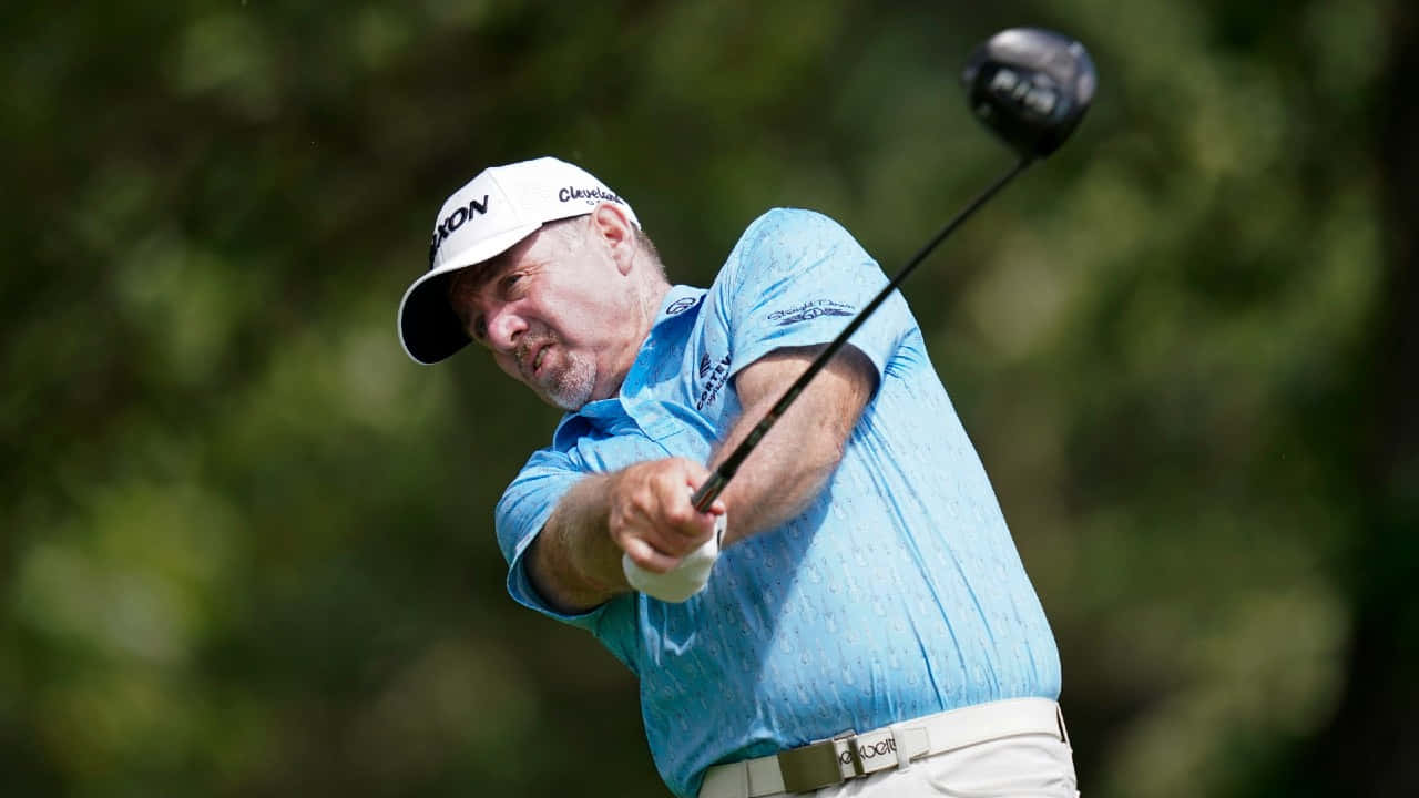 Rod Pampling, blue shirt, white cap, HD Desktop Wallpaper