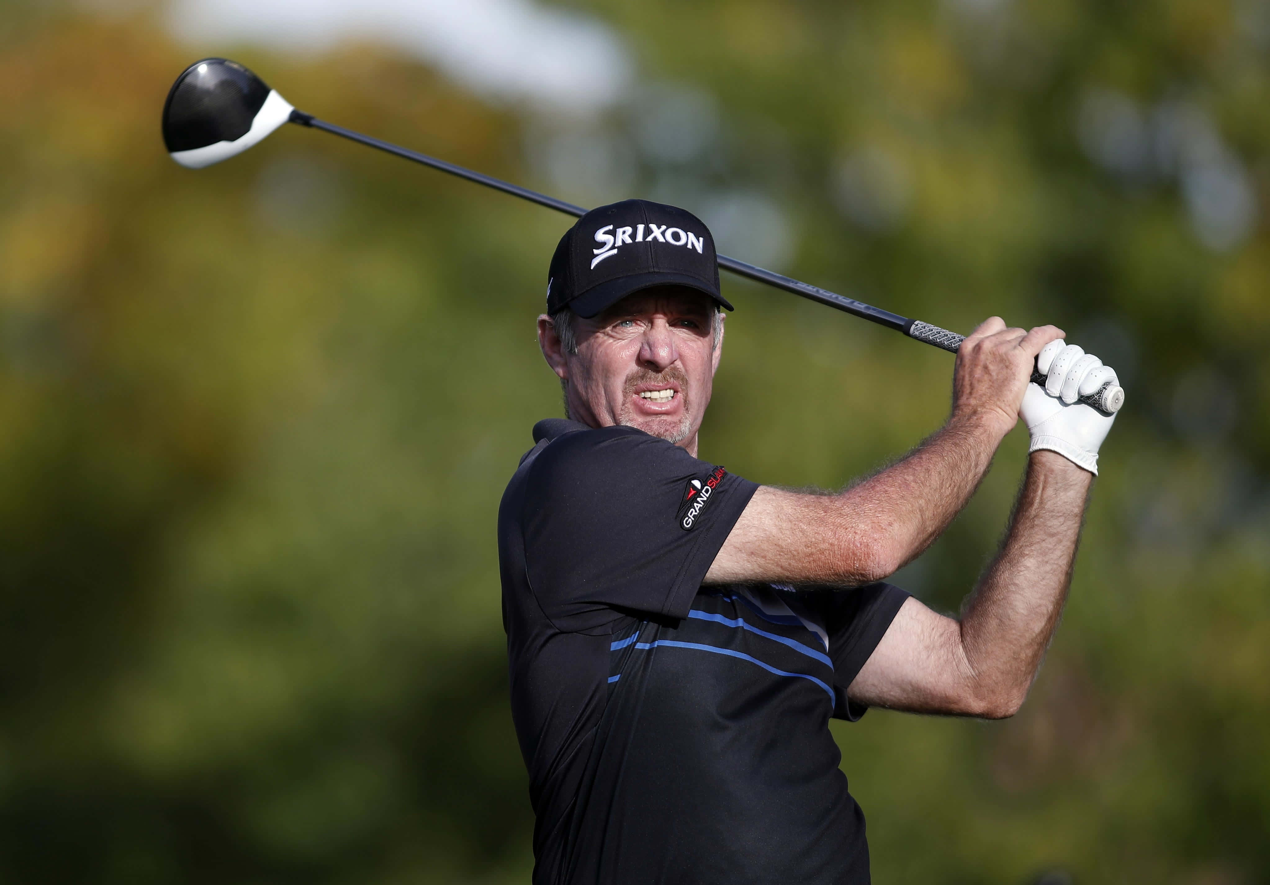 Rod Pampling, golfer, mid-swing, 4K Desktop Wallpaper