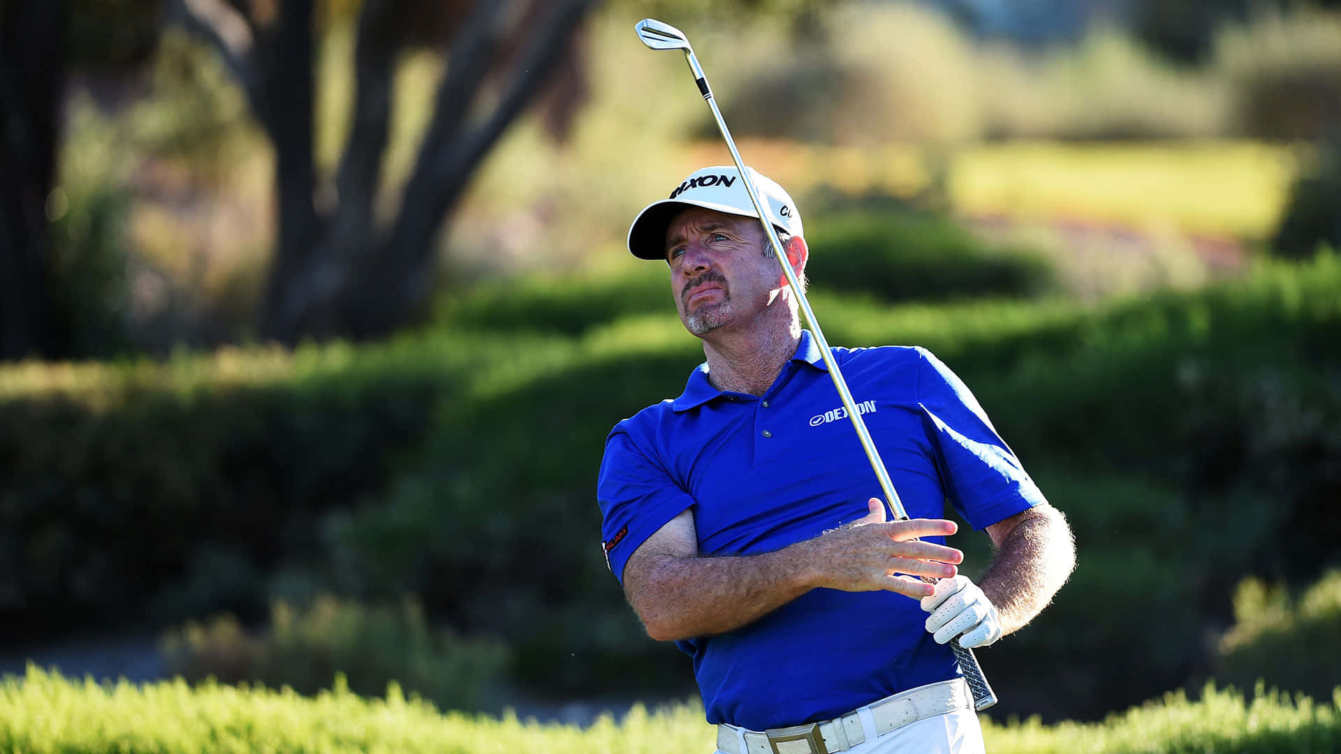 Rod Pampling, bright blue shirt, golfer, Full HD Desktop Wallpaper
