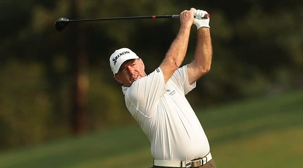 Rod Pampling, white golf shirt, driver, SD Desktop Wallpaper