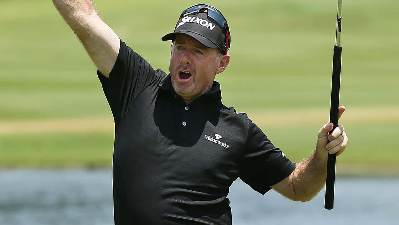 Rod Pampling, black polo shirt, cap, SD Desktop Wallpaper