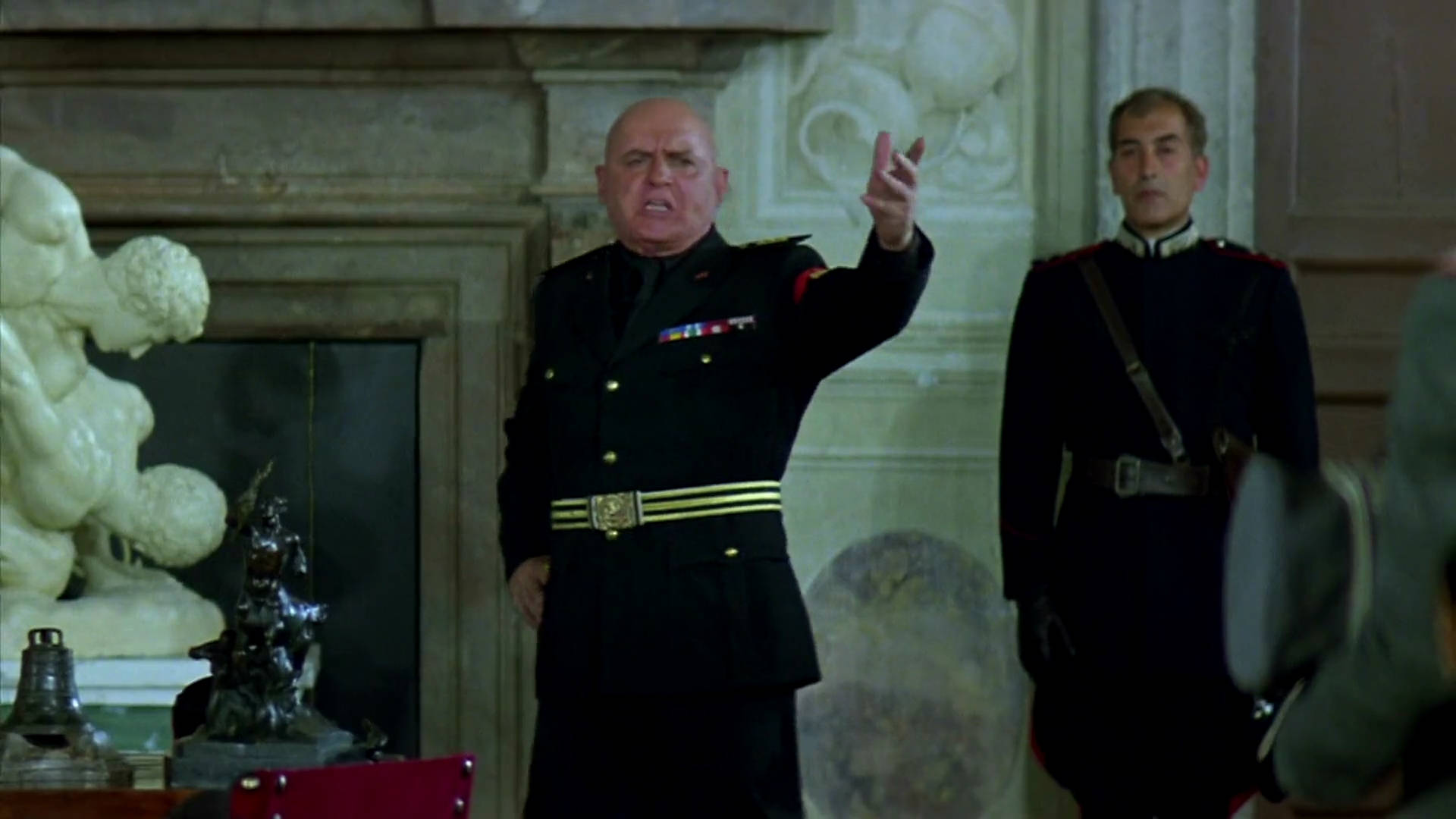 Rod Steiger, military officer, dark uniform, Full HD Desktop Wallpaper