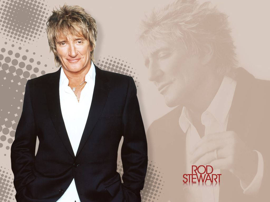 Rod Stewart, 70s rock and roll, black suit, SD Desktop Wallpaper