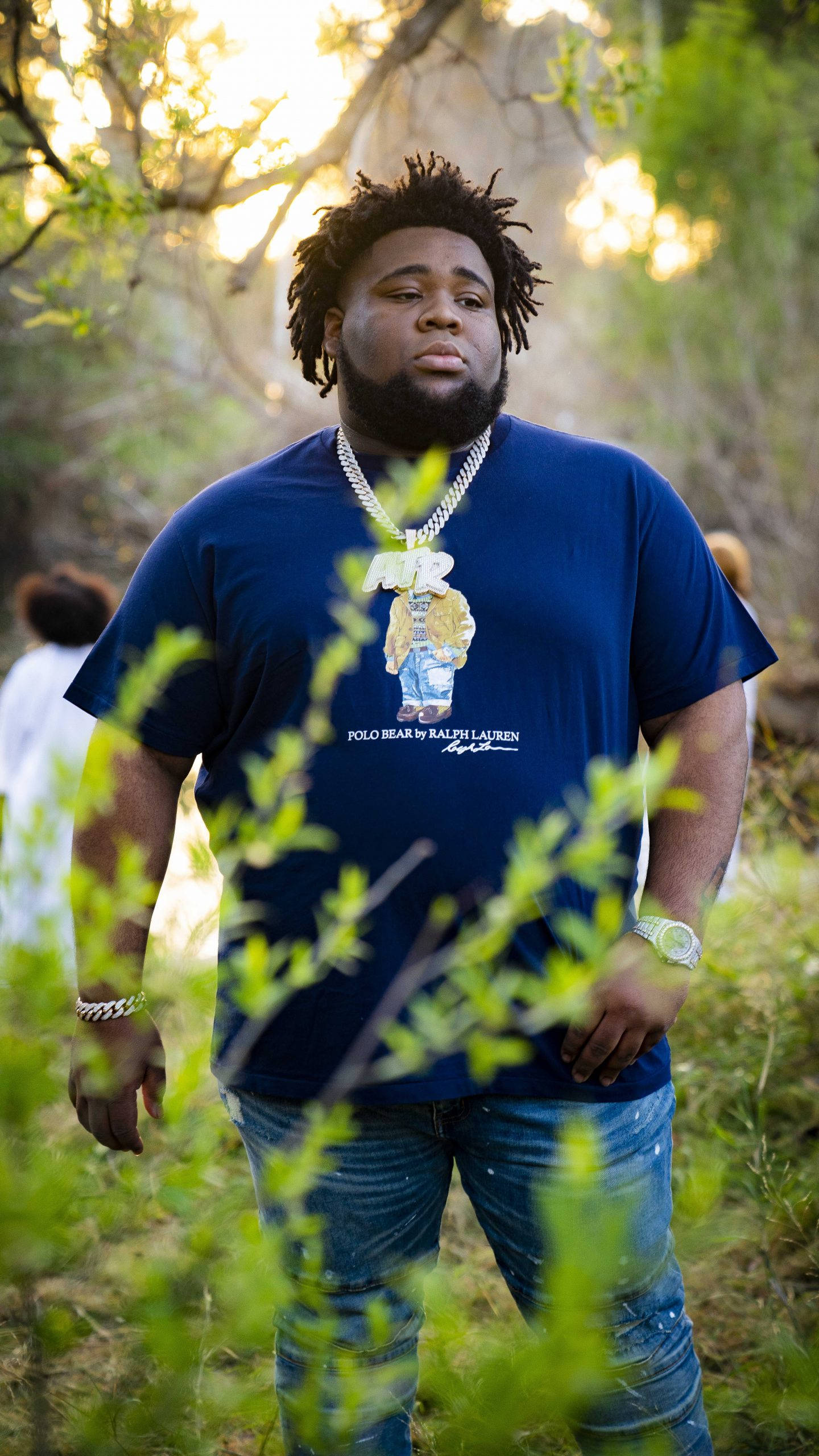 Rod Wave, dreadlocks, thick chain, 2K Phone Wallpaper
