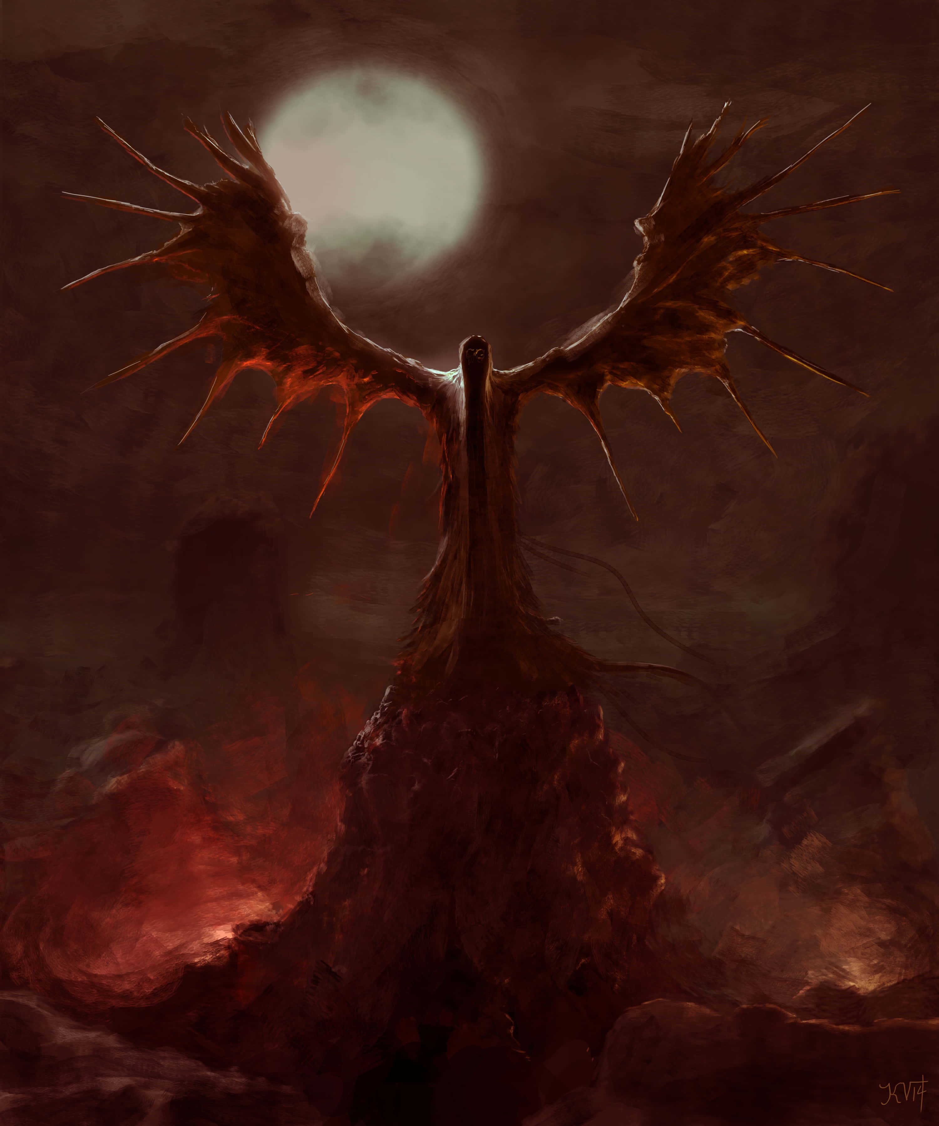 Rodan, wings, mountain, 2K Phone Wallpaper