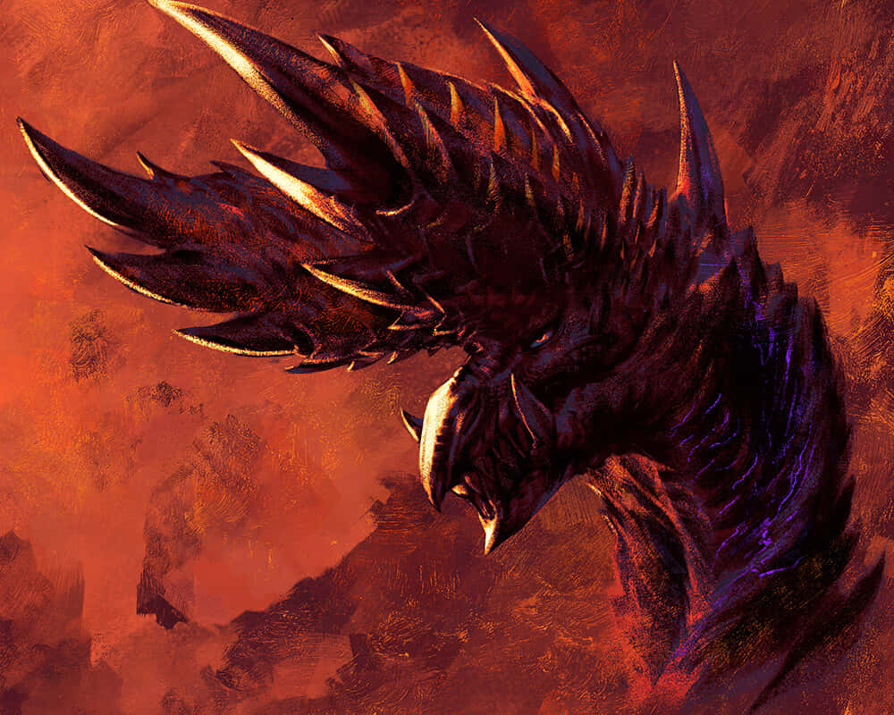 Rodan, fire-breathing Creature, spiked wings, SD Desktop Wallpaper