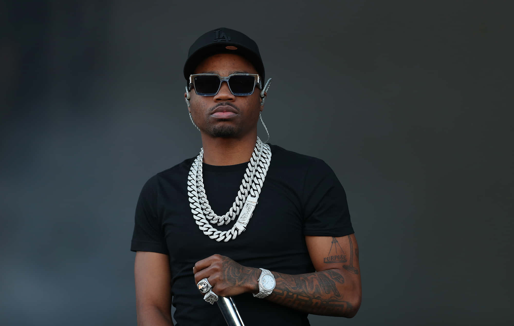 Roddy Ricch, black cap, sunglasses, Full HD Desktop Wallpaper