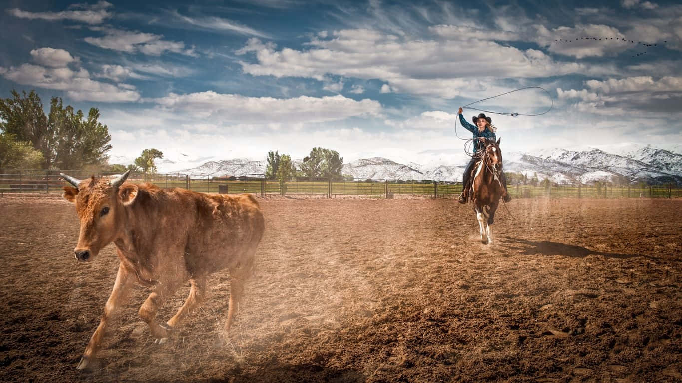 rodeo, cowboy, horseback, HD Desktop Wallpaper